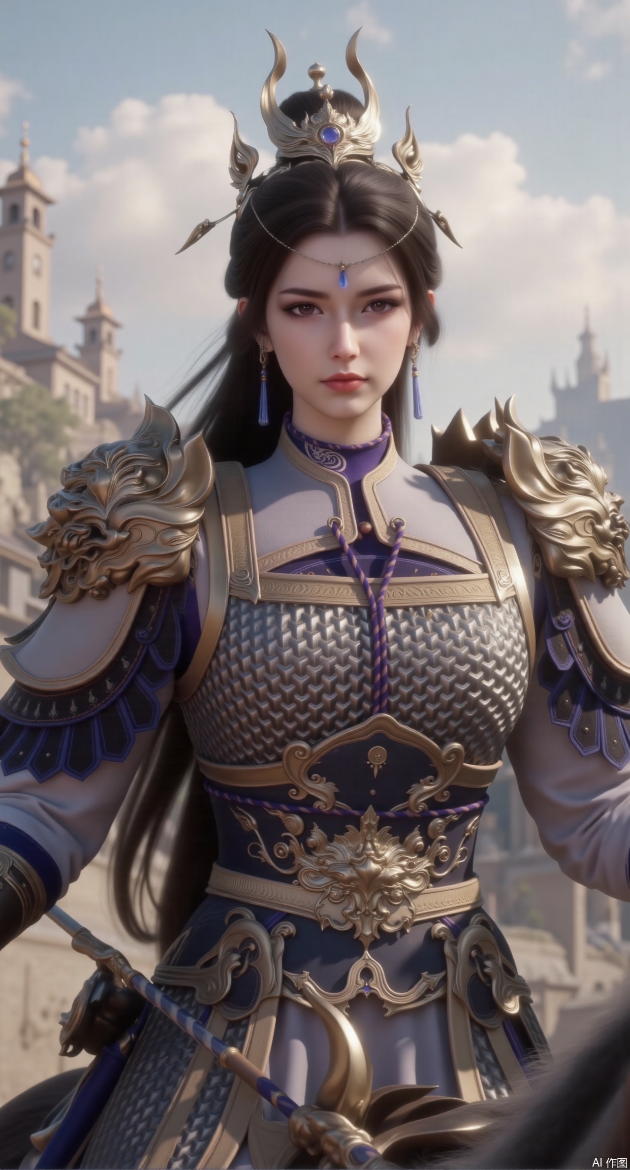 (masterpiece:1.2),best quality,(UE5.5,rendered with Unreal Engine 5,Unreal Engine 5,CG rendering:1.1),(huge breasts:2.69),ancient mounted female general, wearing armor, galloping horse, spear swinging, flying mane, cinematic scene, natural motion blur, HD action capture, realistic lighting,(huge breasts:2.99),(full breasts:2.99),,Xqianqianmeinu,Xmoxionghanfu,Xleisiqipao,Xxeushengxiaofu,Xxiajixiaofu,Xzileisiqipao,XluxueqiXY2,Xyaoyuexianzi,Xyuyuanchuyu2,Xfenhanfududou
