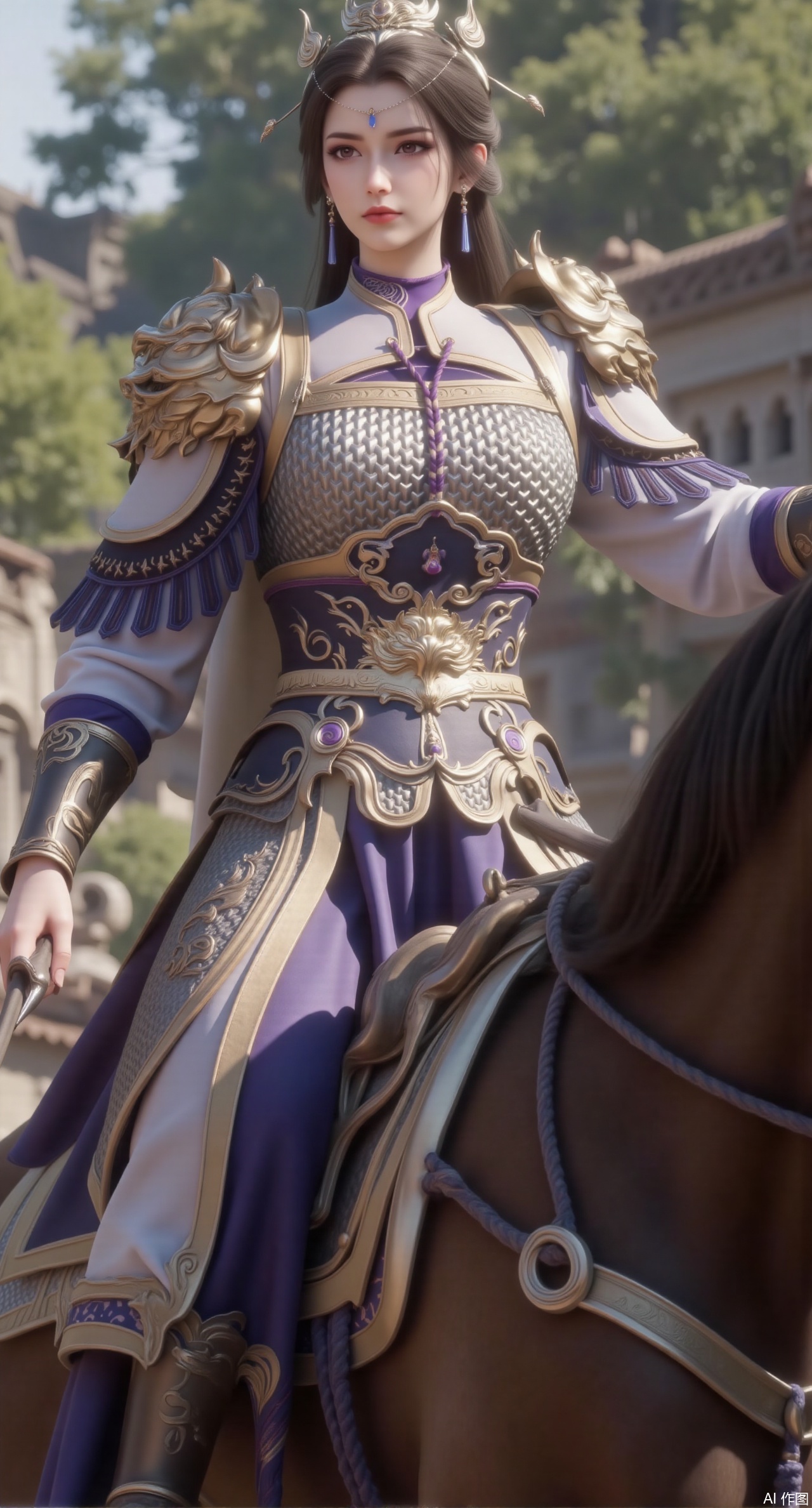 (masterpiece:1.2),best quality,(UE5.5,rendered with Unreal Engine 5,Unreal Engine 5,CG rendering:1.1),(huge breasts:2.69),ancient mounted female general, wearing armor, galloping horse, spear swinging, flying mane, cinematic scene, natural motion blur, HD action capture, realistic lighting,(huge breasts:2.99),(full breasts:2.99),,Xqianqianmeinu,Xmoxionghanfu,Xleisiqipao,Xxeushengxiaofu,Xxiajixiaofu,Xzileisiqipao,XluxueqiXY2,Xyaoyuexianzi,Xyuyuanchuyu2,Xfenhanfududou