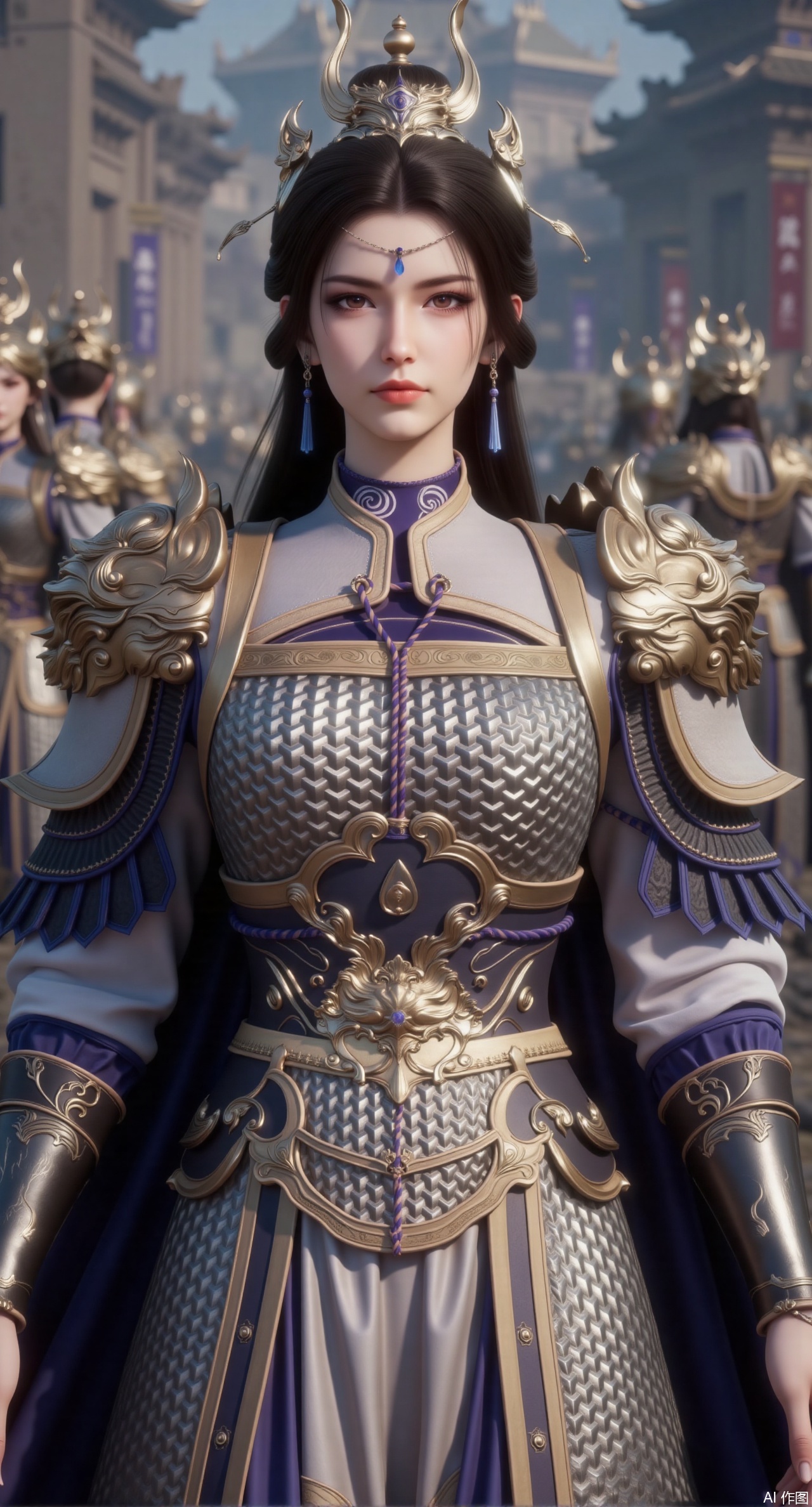 (masterpiece:1.2),best quality,(UE5.5,rendered with Unreal Engine 5,Unreal Engine 5,CG rendering:1.1),ancient female general, silver armor, fluttering cape, stern expression, battlefield background, front standing pose, 8k, ultra-realistic, clear metallic texture, refined facial structure, soft lighting, heroic aura(huge breasts:2.99),(full breasts:2.99),,Xqianqianmeinu,Xmoxionghanfu,Xleisiqipao,Xxeushengxiaofu,Xxiajixiaofu,Xzileisiqipao,XluxueqiXY2,Xyaoyuexianzi,Xyuyuanchuyu2,Xfenhanfududou