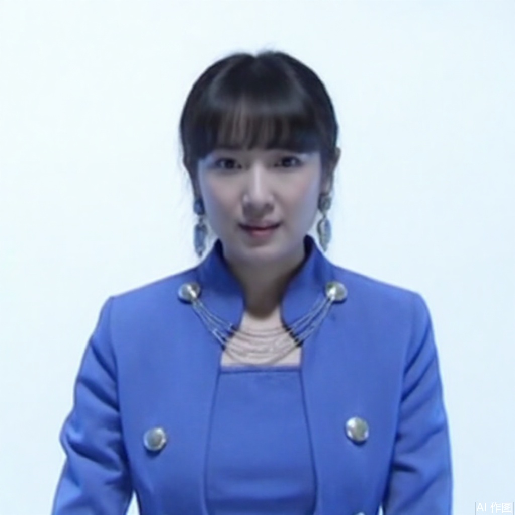 masterpiece, best quality,solo,((white background:1.2)),simple background,
looking at viewer,1girl,female focus,black hair,realistic,collarbone,ornament,high heels,jacket,dress,blue dress,kneehighs,earrings,chain-link,jewelry,blue jacket,blue coat,uniform,white footwear,necklace,boots,skirt,white gloves