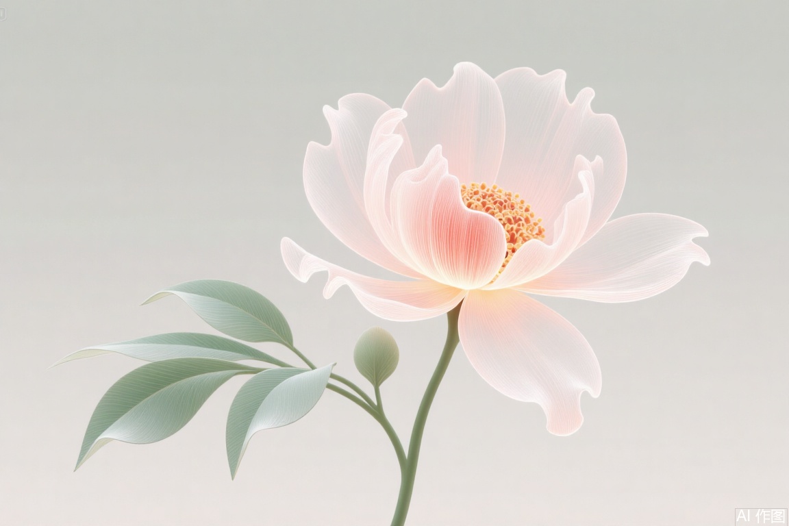 Peony, Silk-painting