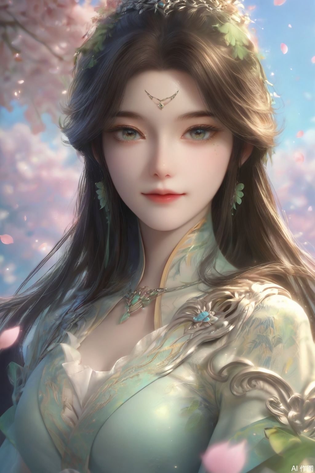 score_9,score_8_up,score_7_up,1girl,looking at viewer,solo,realistic,happiness,petals,