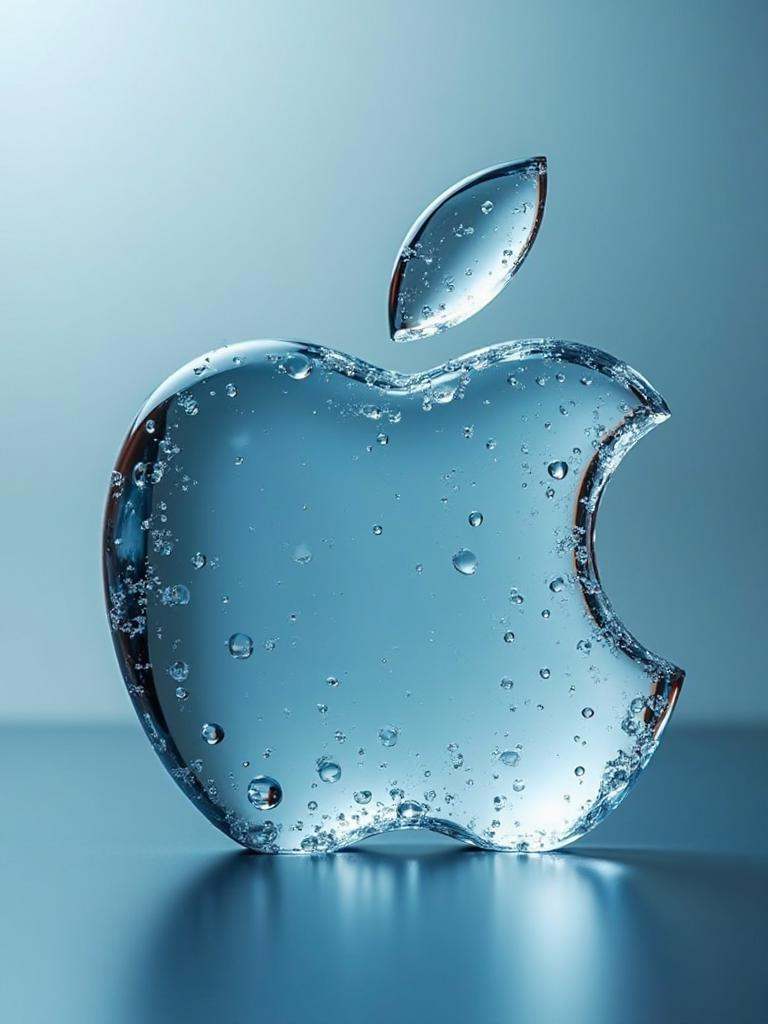 XLiquidGlassMaterial, XLiquidGlassMaterial,app icon,liquid glass, specular highlight, background-reflective, soft rounded edges,apple inc logo