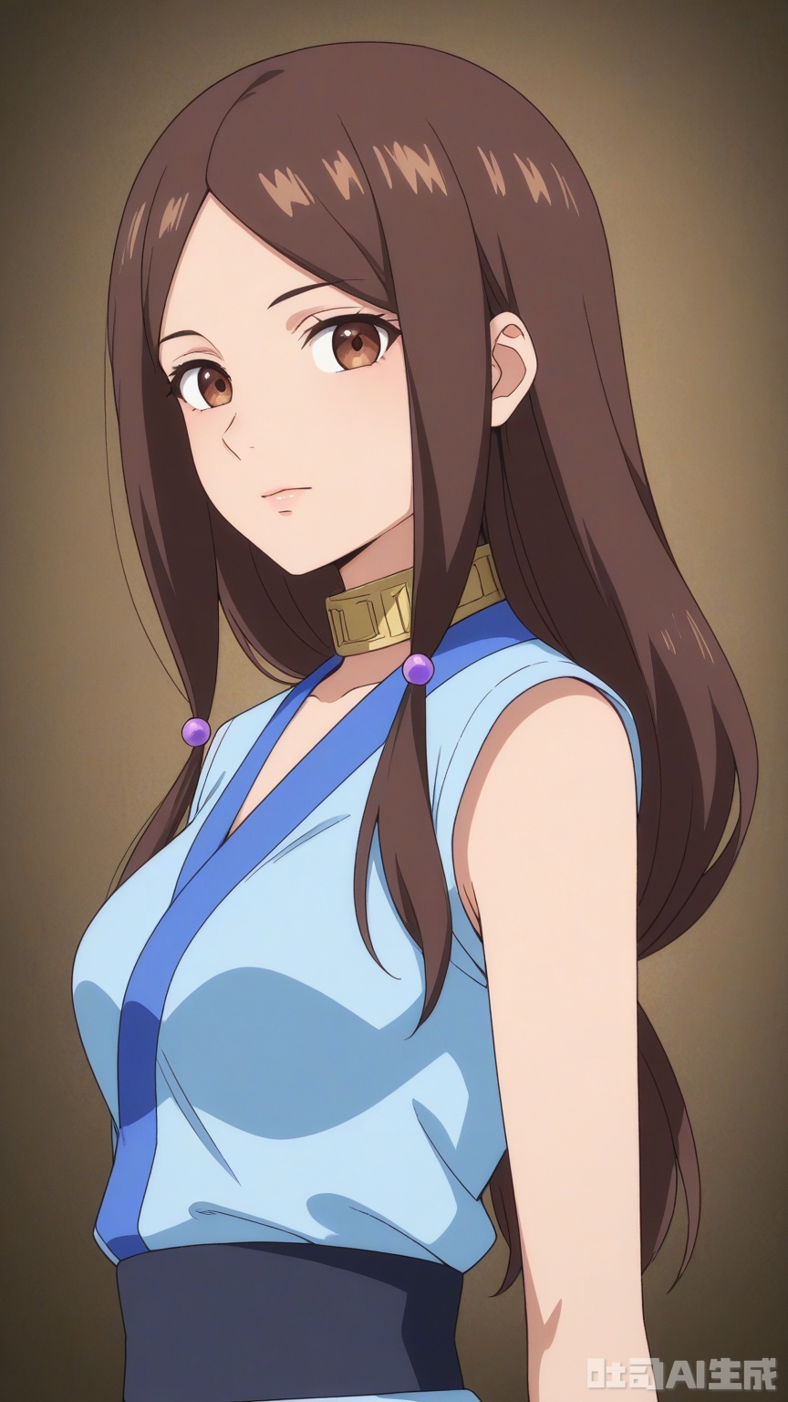 general, sfw, anime, Glossy background,1woman, brown eyes, solo, breast, exquisite skin, looking at viewer, very awa