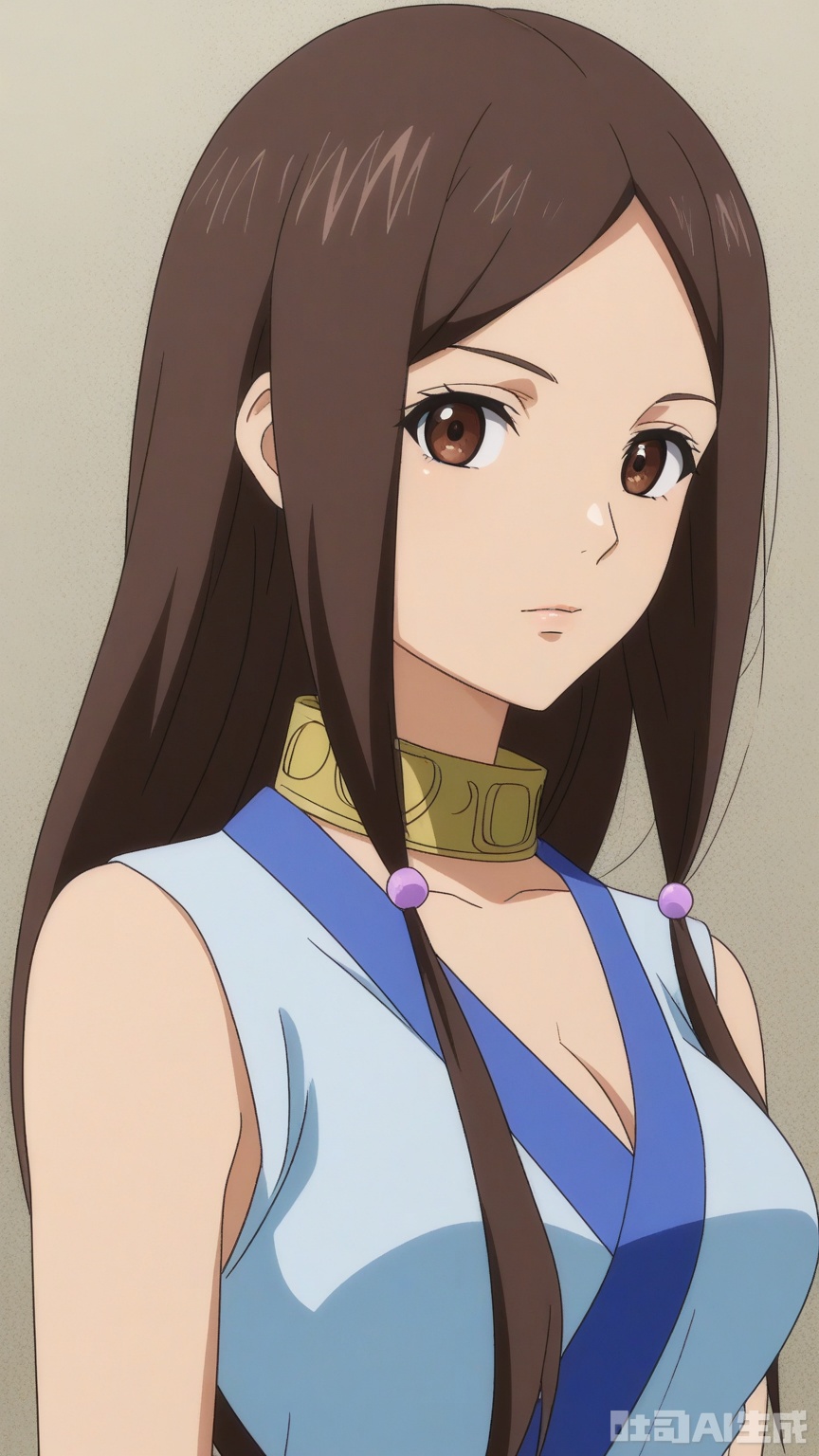 general, sfw, anime, Glossy background,1woman, brown eyes, solo, breast, exquisite skin, looking at viewer, very awa