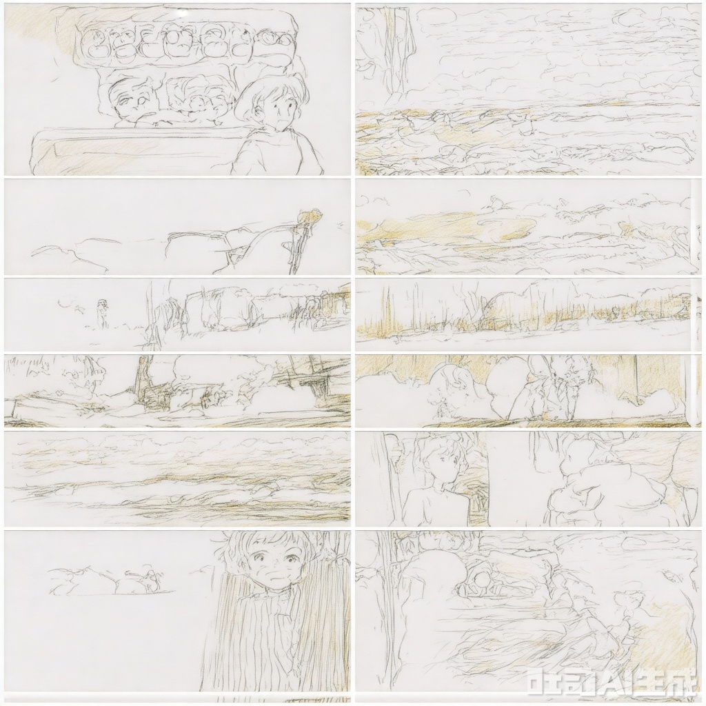 (A striking 8-image collage from a animation-CinematicMasterpiece cinematic), high-resolution, ultra-detailed, epic fantasy landscape, misty atmosphere, lighting, chiaroscuro effect, warm and cold light contrast, soft shadows, realistic yet fantastical, dynamic composition(masterpiece), (best quality), illustration, ultra detailed, hdr, Depth of field, (colorful),Artist:ask (askzy),[Artist:sheya],[Artist:chen bin],solo, 1girl, sweater, simple background, glasses, white background, looking at viewer, brown eyes, upper body, brown hair, turtleneck, long sleeves, blush, turtleneck sweater, ribbed sweater, ponytail, closed mouth, long hair, black sweater, sleeves past wrists, hand up