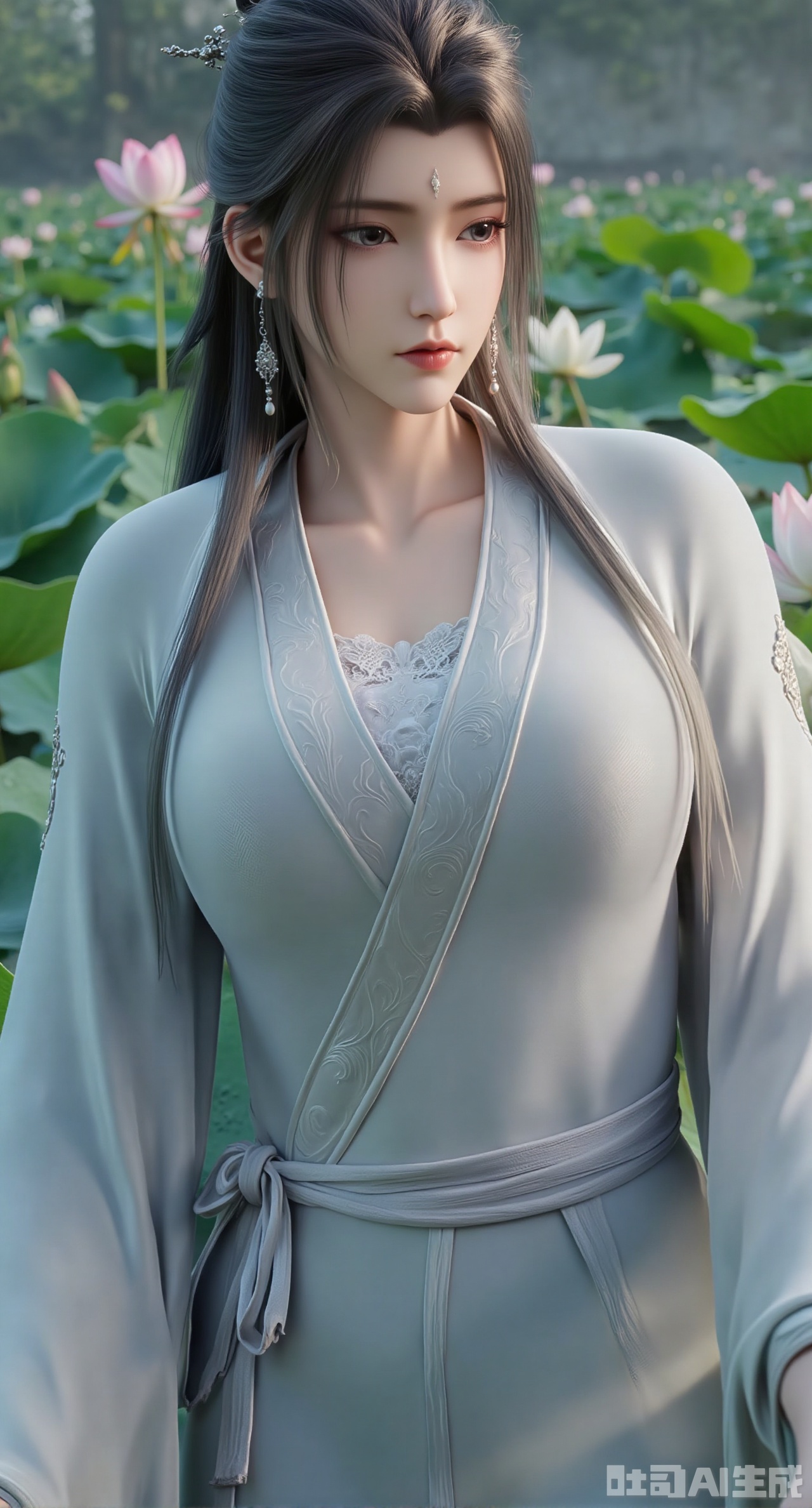 (masterpiece:1.2),best quality,1girl,Blurred background, the background is a lotus pond full of lotus and water lilies(huge breasts:2.99), (full breasts:2.99),,Xgechuanguangchongstyle,Xyuanxionggirl,Xyunxiao,XyunxiaoYK,Xdixionglianyiqun,Xmiaozufushi,Xqilinxianzi,XTifaLockhart,Xjinshenjianshenfu,Xluxueqishuiyi,Xhongqipao