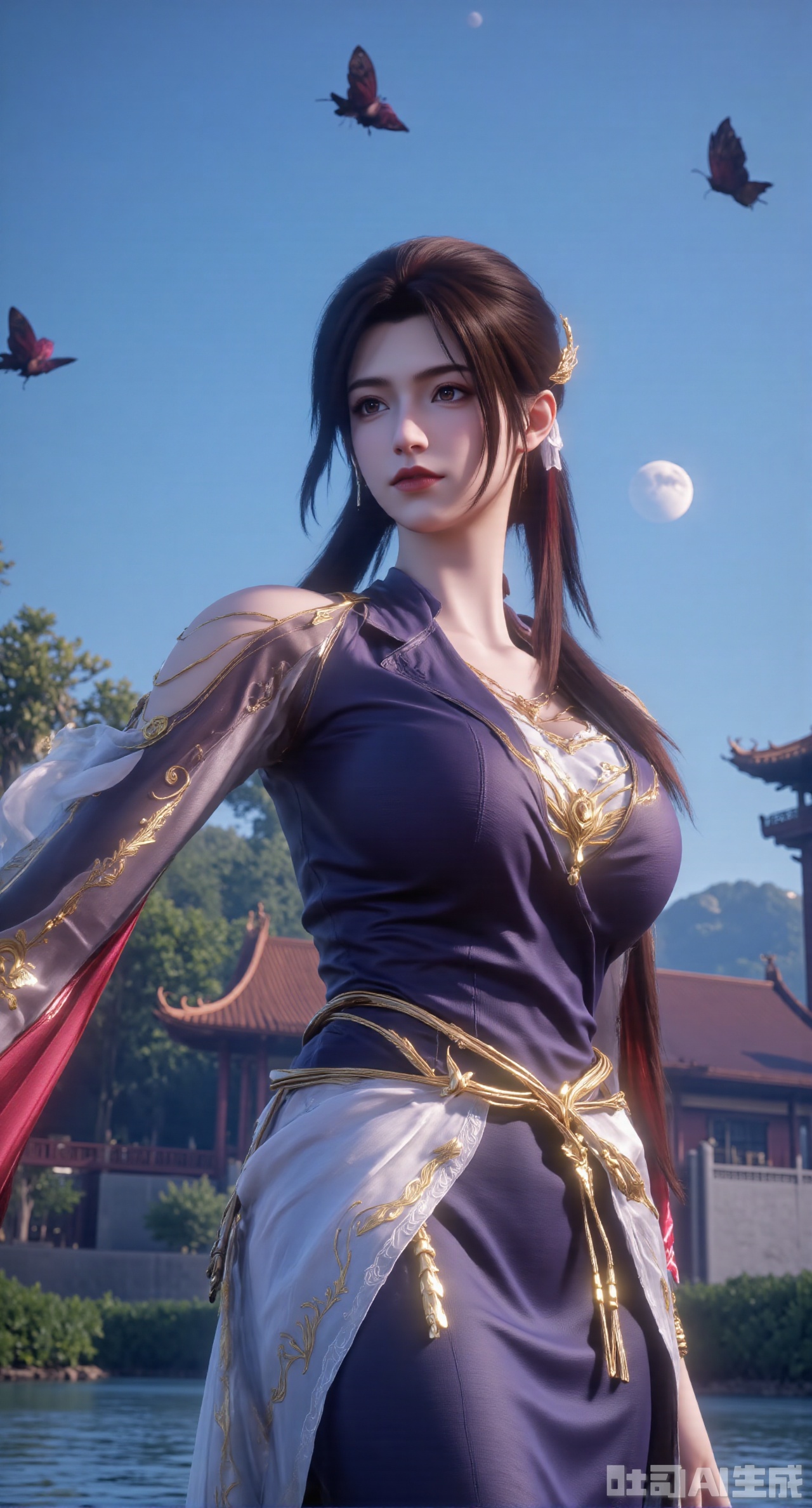 Prompt
(masterpiece:1.2),best quality,(UE5.5,rendered with Unreal Engine 5,Unreal Engine 5,CG rendering:1.1), highres, extremely detailed, 1girl,(long hair:1.26),School Uniform,looking at viewer, whole body,(big breasts:2.69),Depth of field, (butterflies, ultra detailed, glary,Light, light particles,glitter,reflect:1.29),(huge breasts:2.99), (full breasts:2.99),background, solo, makeup,(Lotus,Water Lily,Blue sky,full moon:1.39),(Lotus pond,ancient Chinese architecture:1.39),gechuanguangchongstyle,Xyuanxionggirl,Xyunxiao,XyunxiaoYK,Xdixionglianyiqun,Xmiaozufushi,Xqilinxianzi,XTifaLockhart,Xjinshenjianshenfu,Xbigbreasts,Xrixirenxiangsheying,XzhaoxiangerX,Xnanxiaochen2