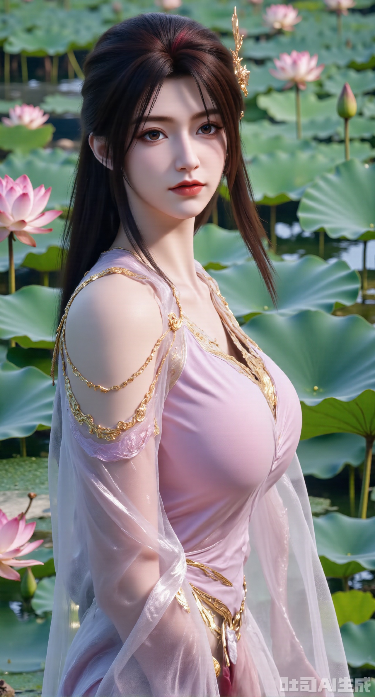 (masterpiece:1.2),best quality,1girl,Xqilinxianzi,Blurred background, the background is a lotus pond full of lotus and water lilies(huge breasts:2.99), (full breasts:2.99),,Xgechuanguangchongstyle,Xyuanxionggirl,Xyunxiao,XyunxiaoYK,Xdixionglianyiqun,Xmiaozufushi,Xqilinxianzi,XTifaLockhart,Xjinshenjianshenfu,Xbigbreasts,Xrixirenxiangsheying,XzhaoxiangerX,Xnanxiaochen2