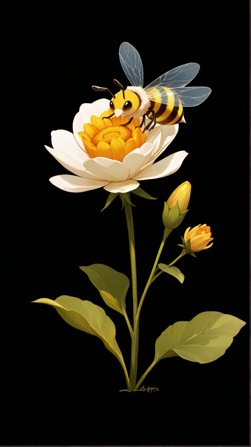 bee on a flower on Tensor.Art