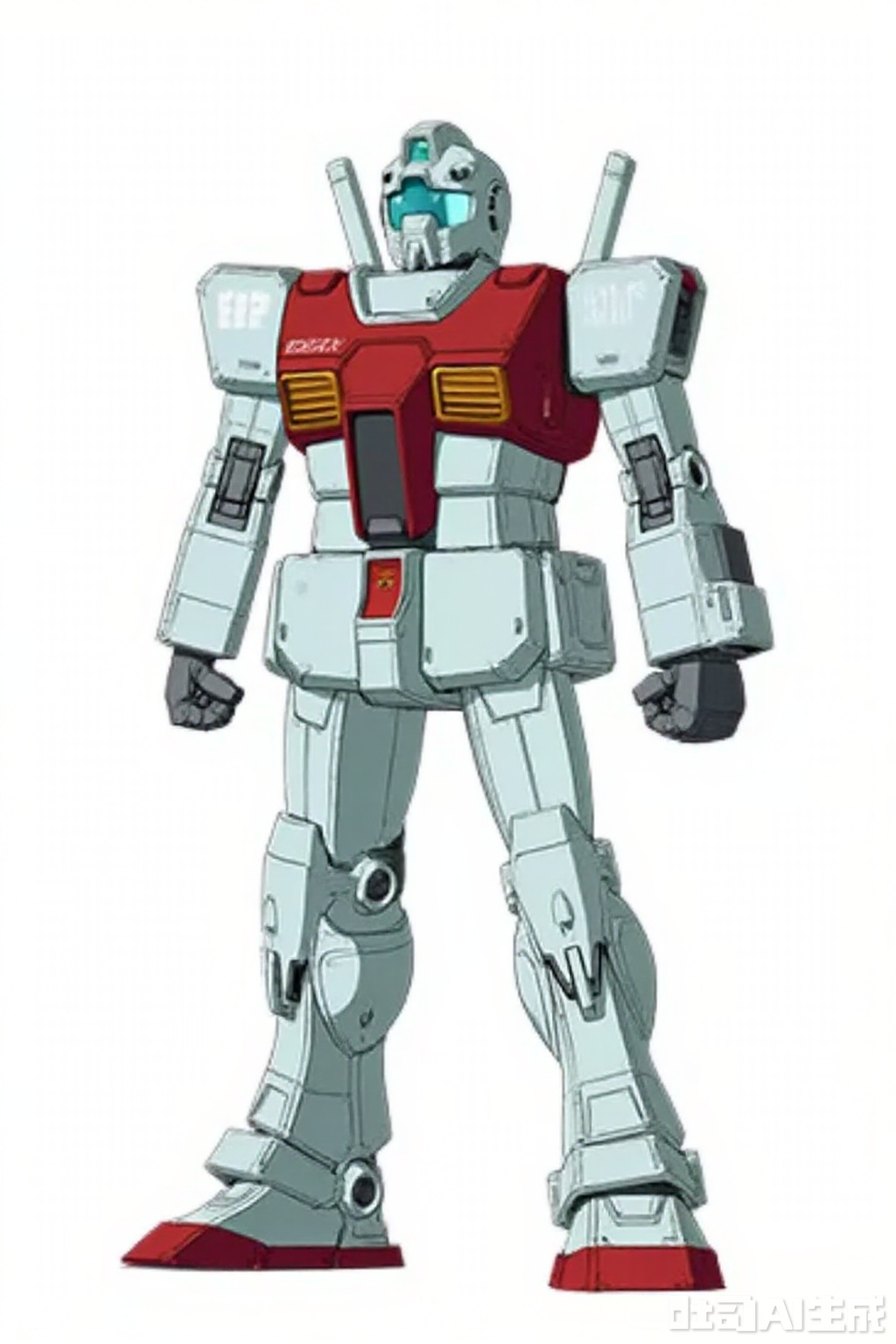 masterpiece, best quality,solo,((white background:1.2)),simple background,
looking at viewer,full_armor,superrobet,Gundam,machinery,no_humans,robot,mecha,science_fiction,strong contrast,mechanical buddy universe,RGM_79_(GTO_VER)