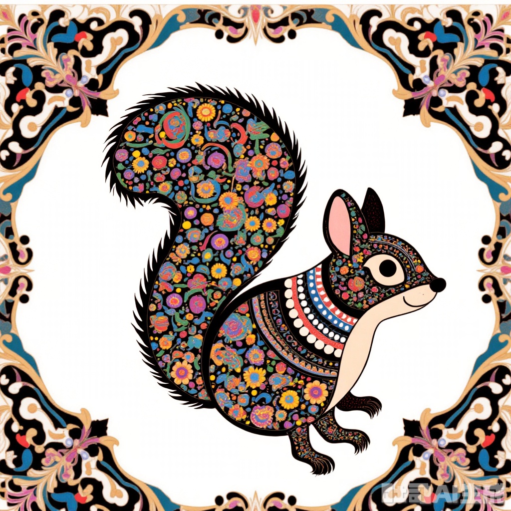 ,Traditional texture,squirrel