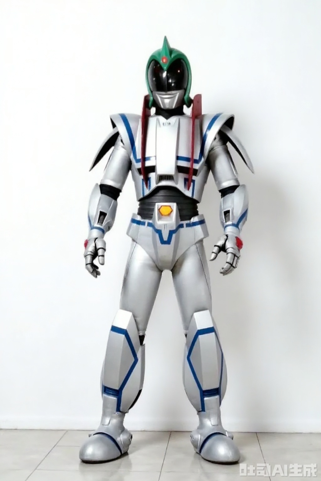 masterpiece, best quality,solo,((white background:1.2)),simple background,
looking at viewer,mecha,robot,breastplate,armor,shoulder armor,gauntlets,cover,mask,helmet,ultraman,bodysuit,gloves,legwear,boots,cover,mask,plugsuit,armor,bodysuit,pattern on body,tight-fitting,helmet,leather suit,latex,tokusatsu,no humans,science fiction,hard mask,no smile,no eyes,no nose,rubber bodysuit with line,alien