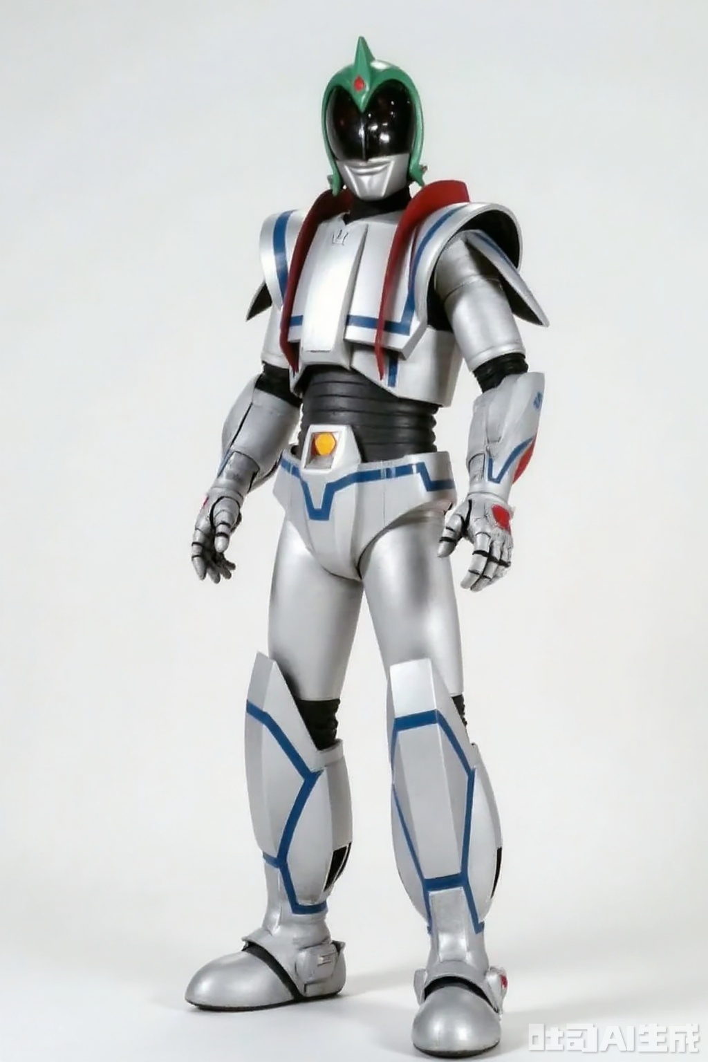 masterpiece, best quality,solo,((white background:1.2)),simple background,
looking at viewer,mecha,robot,breastplate,armor,shoulder armor,gauntlets,cover,mask,helmet,ultraman,bodysuit,gloves,legwear,boots,cover,mask,plugsuit,armor,bodysuit,pattern on body,tight-fitting,helmet,leather suit,latex,tokusatsu,no humans,science fiction,hard mask,no smile,no eyes,no nose,rubber bodysuit with line,alien