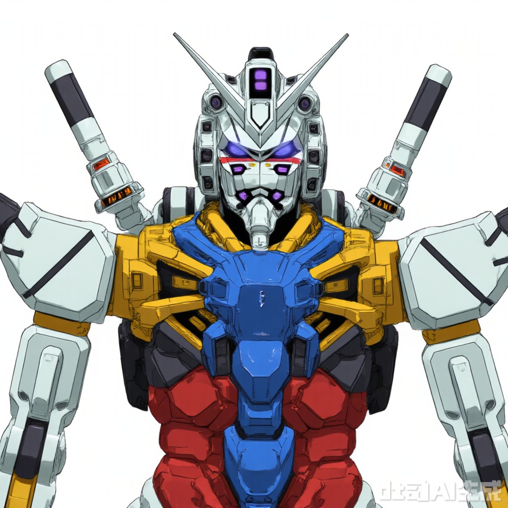 masterpiece, best quality,solo,((white background:1.2)),simple background,
looking at viewer,full_armor,superrobet,Gundam,machinery,holding_weapon,gun,no_humans,glowing,robot,holding_gun,mecha,science_fiction,energy_gun,beam_rifle,strong contrast,mechanical buddy universe,RX_78_2(GQUUUUUUX_VER)