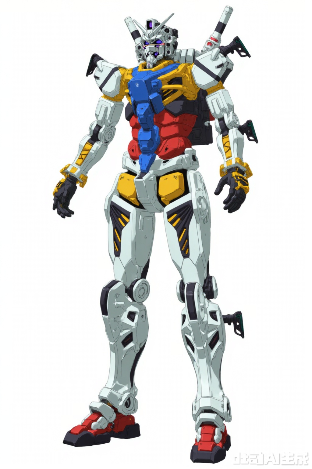 masterpiece, best quality,solo,((white background:1.2)),simple background,
looking at viewer,full_armor,superrobet,Gundam,machinery,holding_weapon,gun,no_humans,glowing,robot,holding_gun,mecha,science_fiction,energy_gun,beam_rifle,strong contrast,mechanical buddy universe,RX_78_2(GQUUUUUUX_VER)