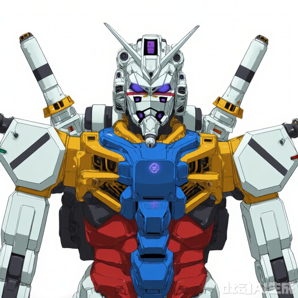 masterpiece, best quality,solo,((white background:1.2)),simple background,
looking at viewer,full_armor,superrobet,Gundam,machinery,holding_weapon,gun,no_humans,glowing,robot,holding_gun,mecha,science_fiction,energy_gun,beam_rifle,strong contrast,mechanical buddy universe,RX_78_2(GQUUUUUUX_VER)