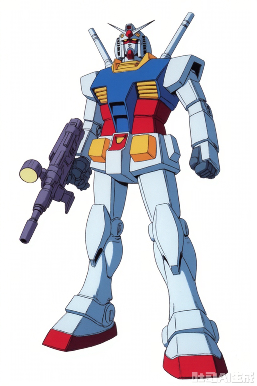 masterpiece, best quality,solo,((white background:1.2)),simple background,
looking at viewer,RX_78_2(0079_tv_VER),full_armor,superrobet,Gundam,machinery,holding_weapon,gun,no_humans,glowing,robot,holding_gun,mecha,science_fiction,energy_gun,beam_rifle,strong contrast,mechanical buddy universe