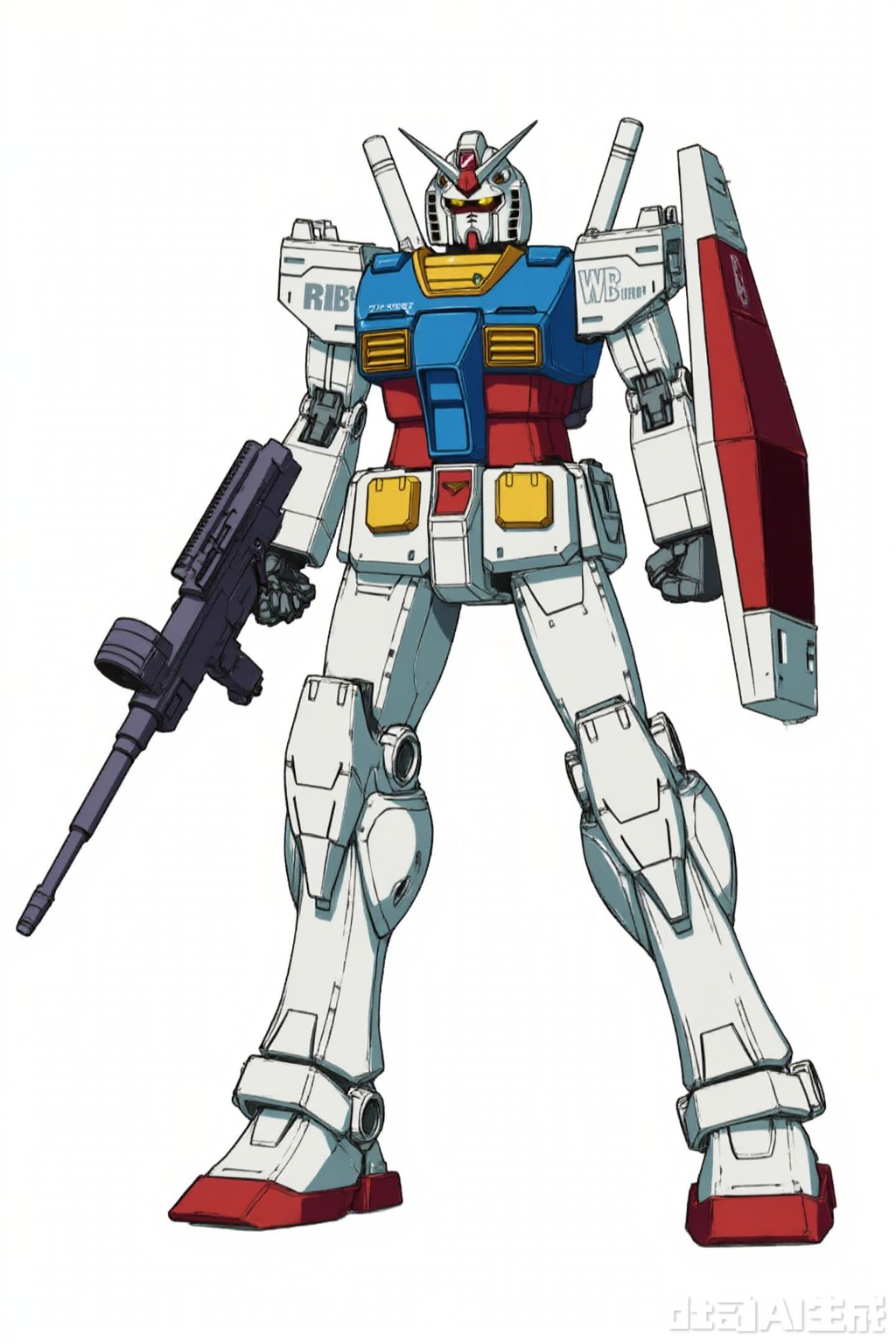 masterpiece, best quality,solo,((white background:1.2)),simple background,
looking at viewer,RX_78_2(gto_VER),full_armor,superrobet,Gundam,machinery,holding_weapon,gun,no_humans,glowing,robot,holding_gun,mecha,science_fiction,energy_gun,beam_rifle,strong contrast,mechanical buddy universe