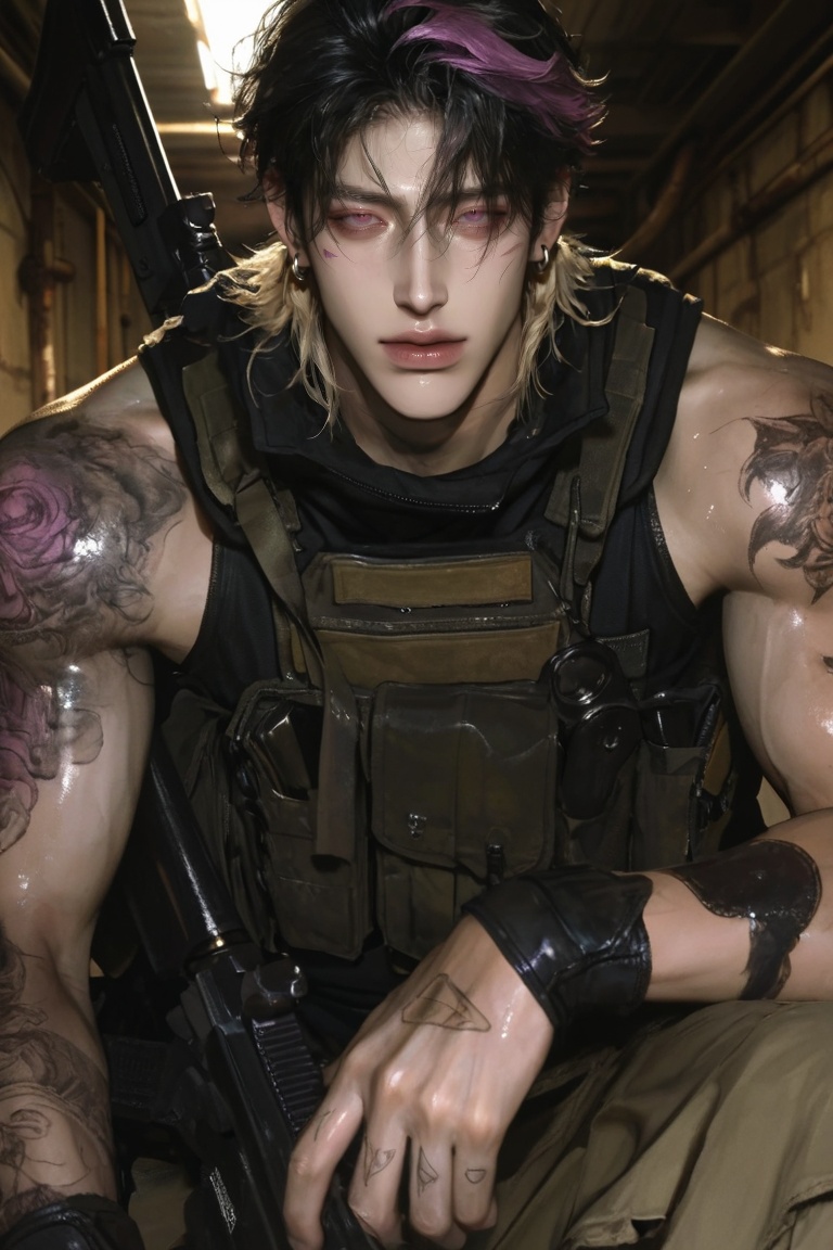 ((1 Male)) solo,  A single,  charming and mysterious on Tensor.Art