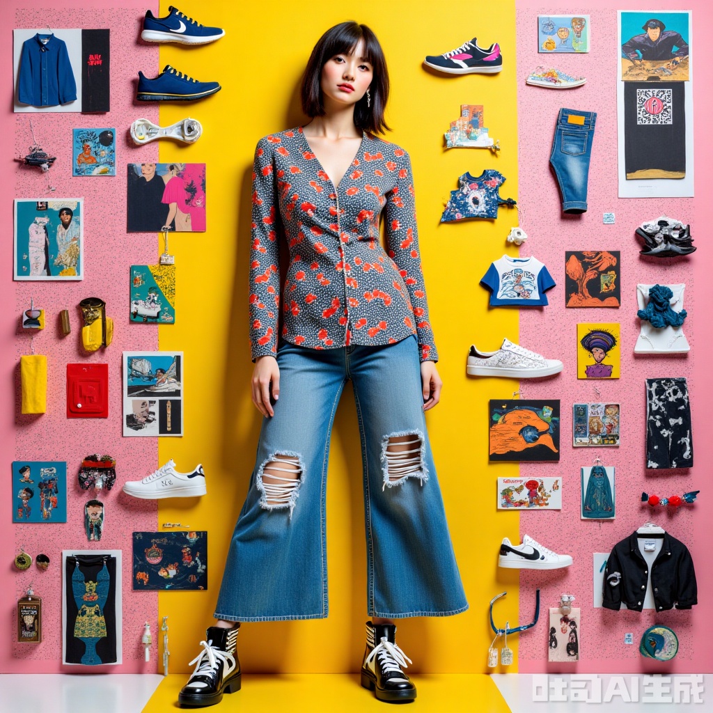 t,Pop art,Clothing Disassembly Style