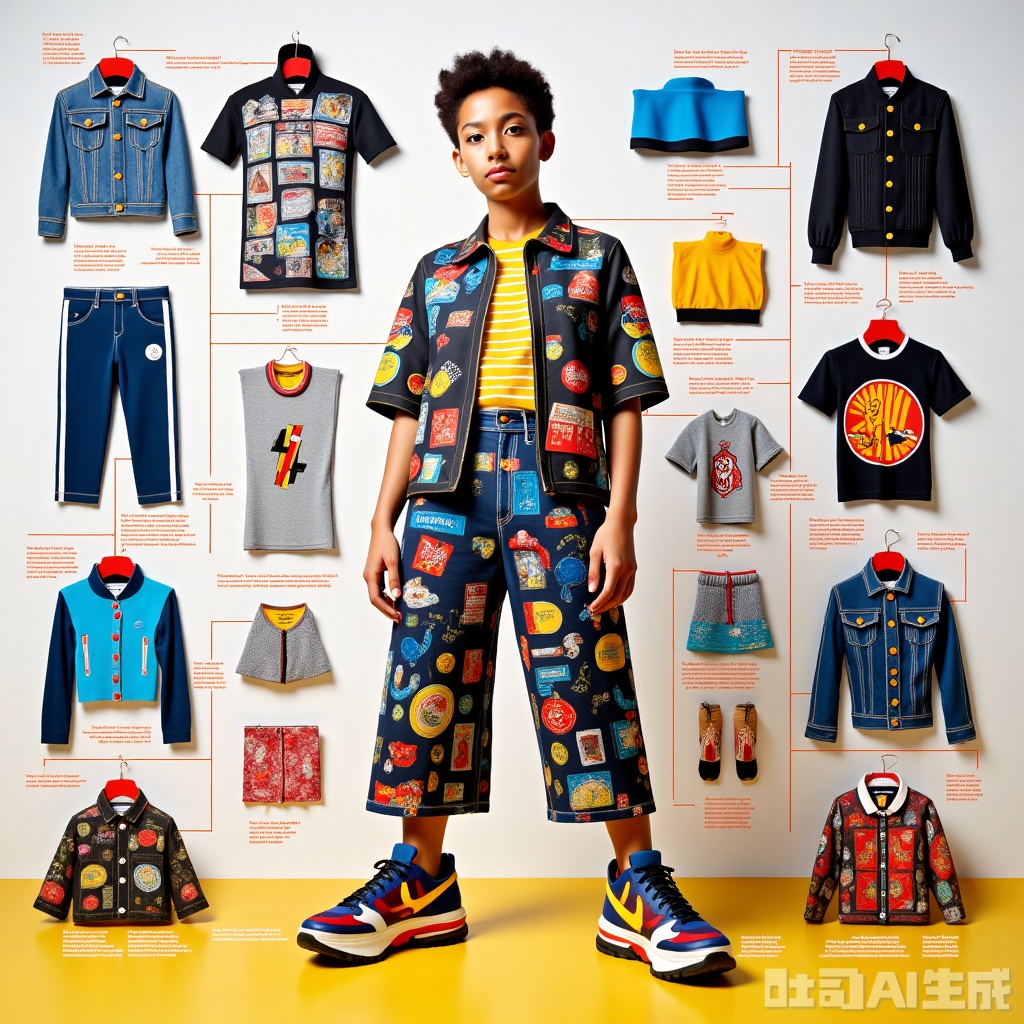 t,Pop art,Clothing Disassembly Style
