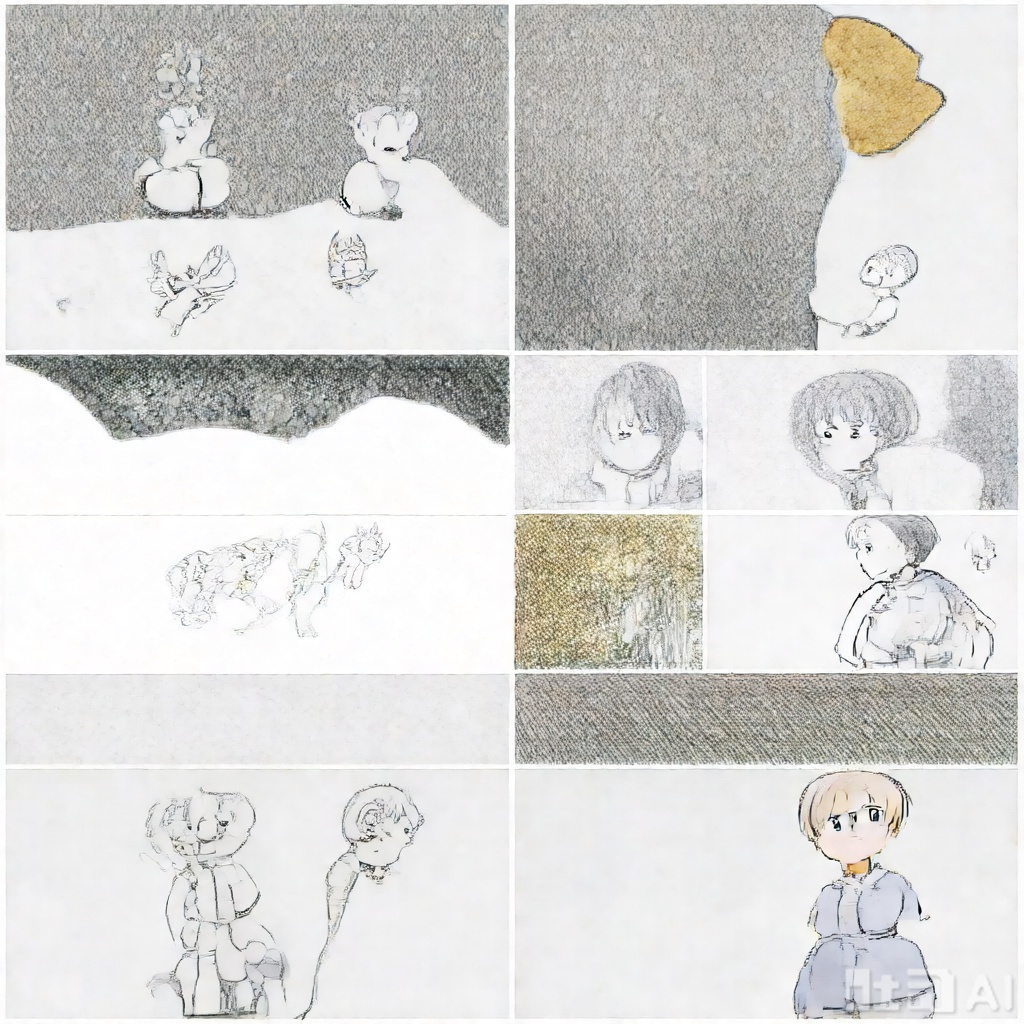 zyx01, whiskers, cat, 1boy, animal, 1girl, standing, looking up, oversized animal, size difference, short hair, looking at another, child, pants