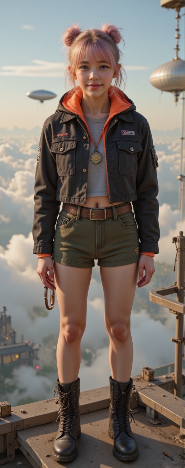 functional fashion,  high-contrast utility design,  vibrant futuristic steampunk aesthetic on Tensor.Art