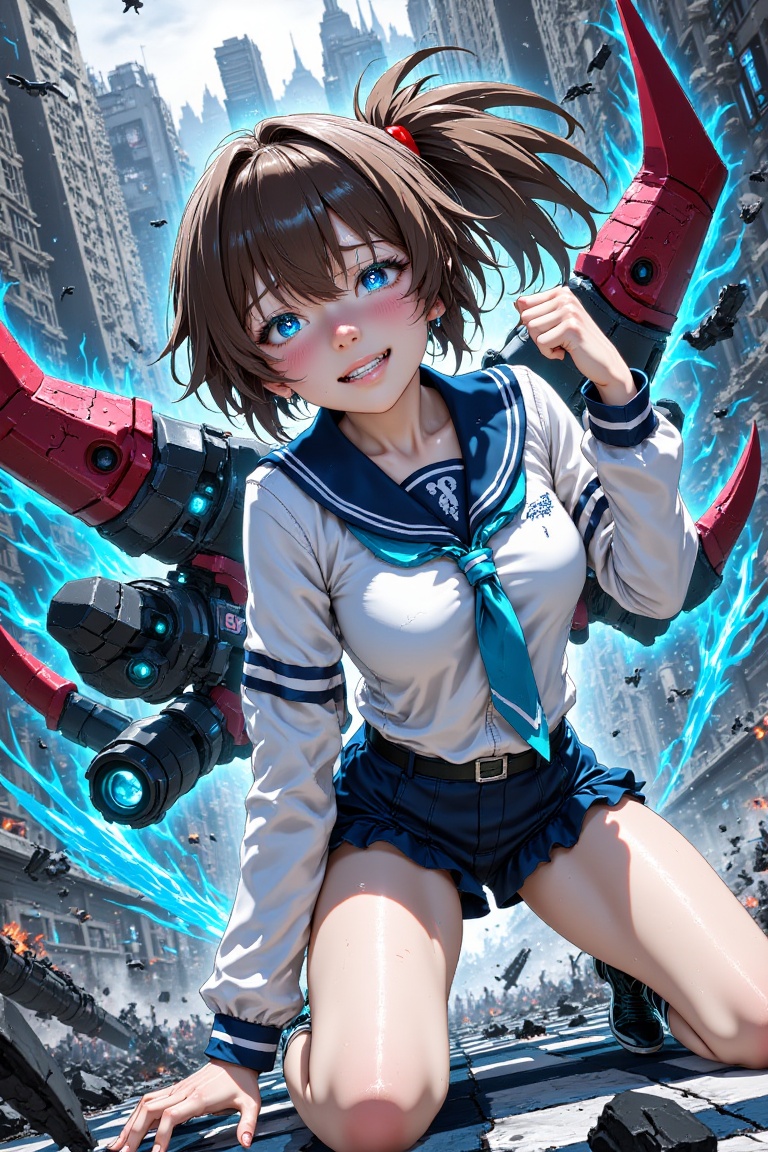 1girl,  medium hair,  brown hair on Tensor.Art