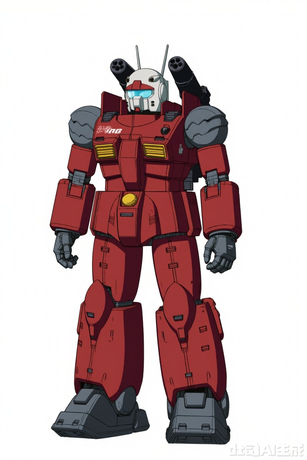 masterpiece, best quality,solo,((white background:1.2)),simple background,
looking at viewer,full_armor,superrobet,Gundam,machinery,no_humans,glowing,robot,mecha,science_fiction,strong contrast,mechanical buddy universe,RX_77(GTO_VER)