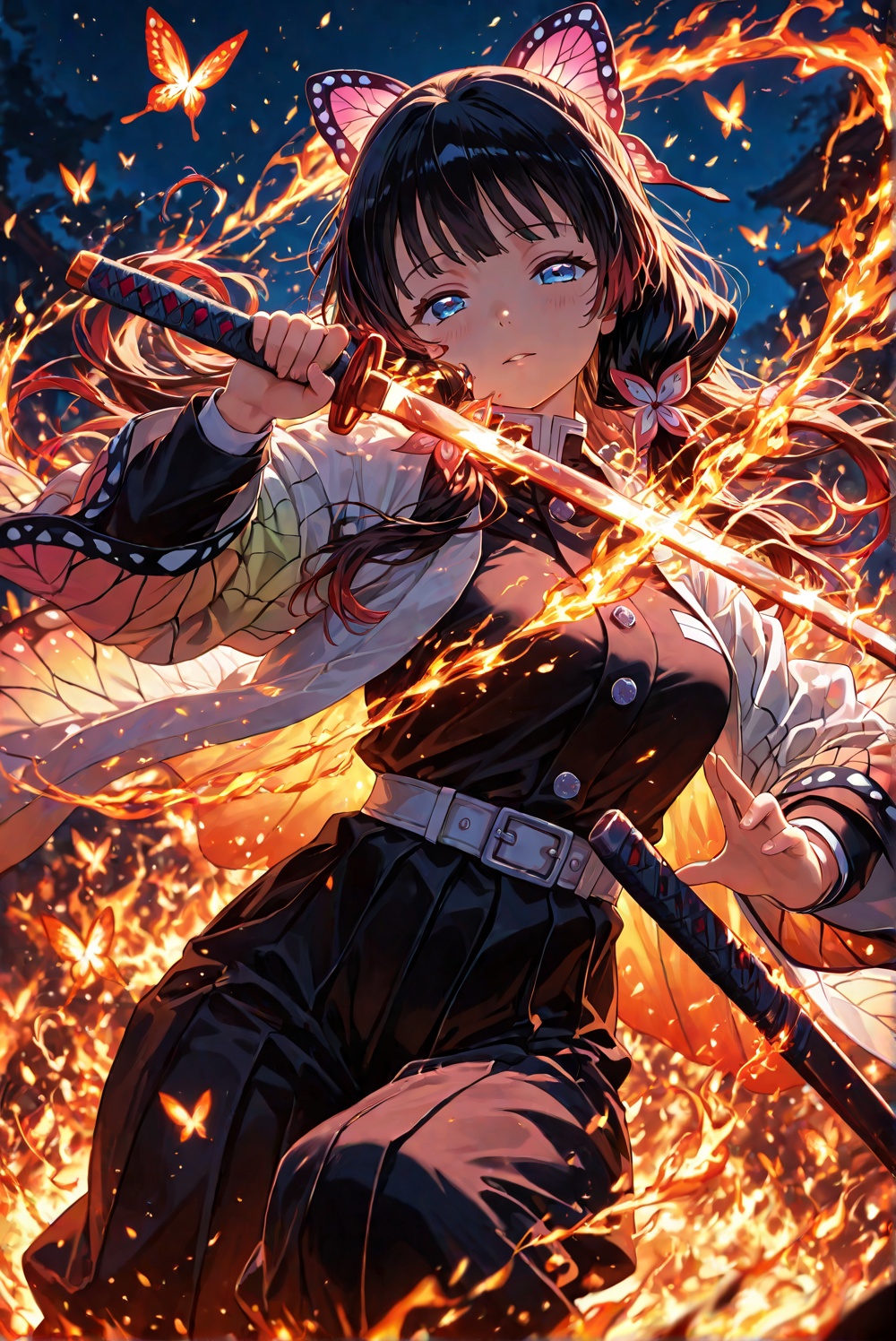 lovely,  shinobu kocho from demon slayer costume,  shinobu kocho costume on Tensor.Art