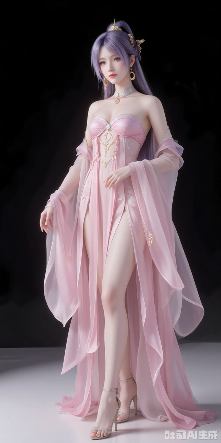 fuzhuang,1girl,solo,dress,chinese clothes,hanfu,pink dress,standing,long sleeves,jewelry,wide sleeves,white_background,simple background,high_heels,
cover,gradient background,close-up details,outstanding style,adding a touch of dimension to your images without compromising details,close-up,,lvjing,,
jiziyue,1girl,solo,jewelry,earrings,crescent,long hair,light purple hair,looking at viewer,hair ornament,black background,crescent earrings,brown eyes,bare shoulders,realistic,closed mouth,collarbone,lips,detached collar,
lvjing,baoshi,pifu,(shadow:1.2)