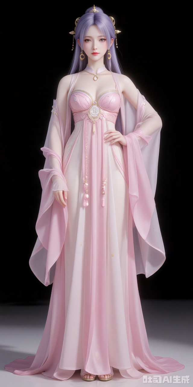 fuzhuang,1girl,solo,dress,chinese clothes,hanfu,pink dress,standing,long sleeves,jewelry,wide sleeves,white_background,simple background,high_heels,
cover,gradient background,close-up details,outstanding style,adding a touch of dimension to your images without compromising details,close-up,,lvjing,,
jiziyue,1girl,solo,jewelry,earrings,crescent,long hair,light purple hair,looking at viewer,hair ornament,black background,crescent earrings,brown eyes,bare shoulders,realistic,closed mouth,collarbone,lips,detached collar,
lvjing,baoshi,pifu,(shadow:1.2)