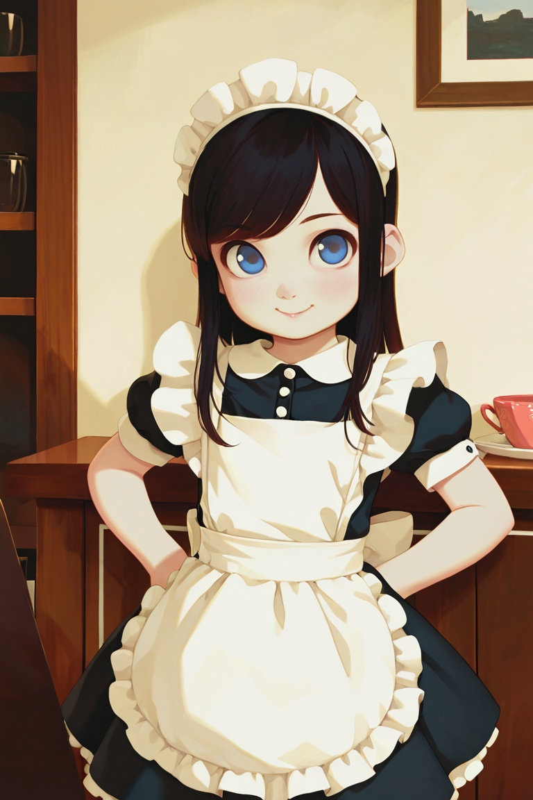 solo,  1girl,  black hair on Tensor.Art