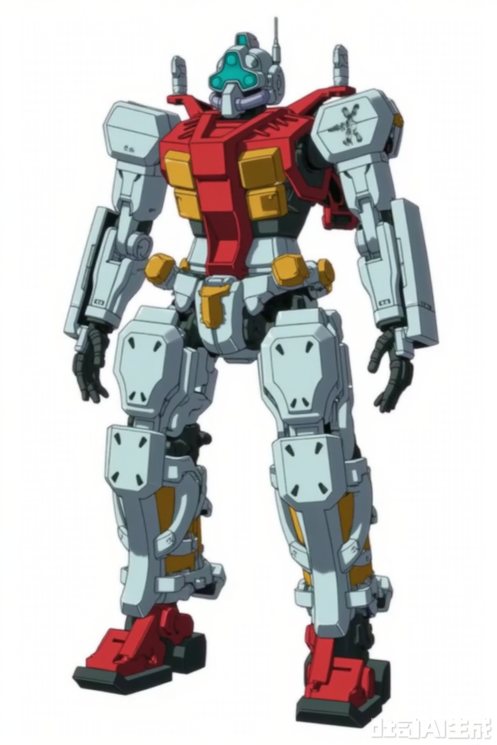masterpiece, best quality,solo,((white background:1.2)),simple background,
looking at viewer,gMS-01(GQUUUUUUX_VER),full_armor,superrobet,Gundam,machinery,no_humans,glowing,robot,mecha,science_fiction,strong contrast,mechanical buddy universe