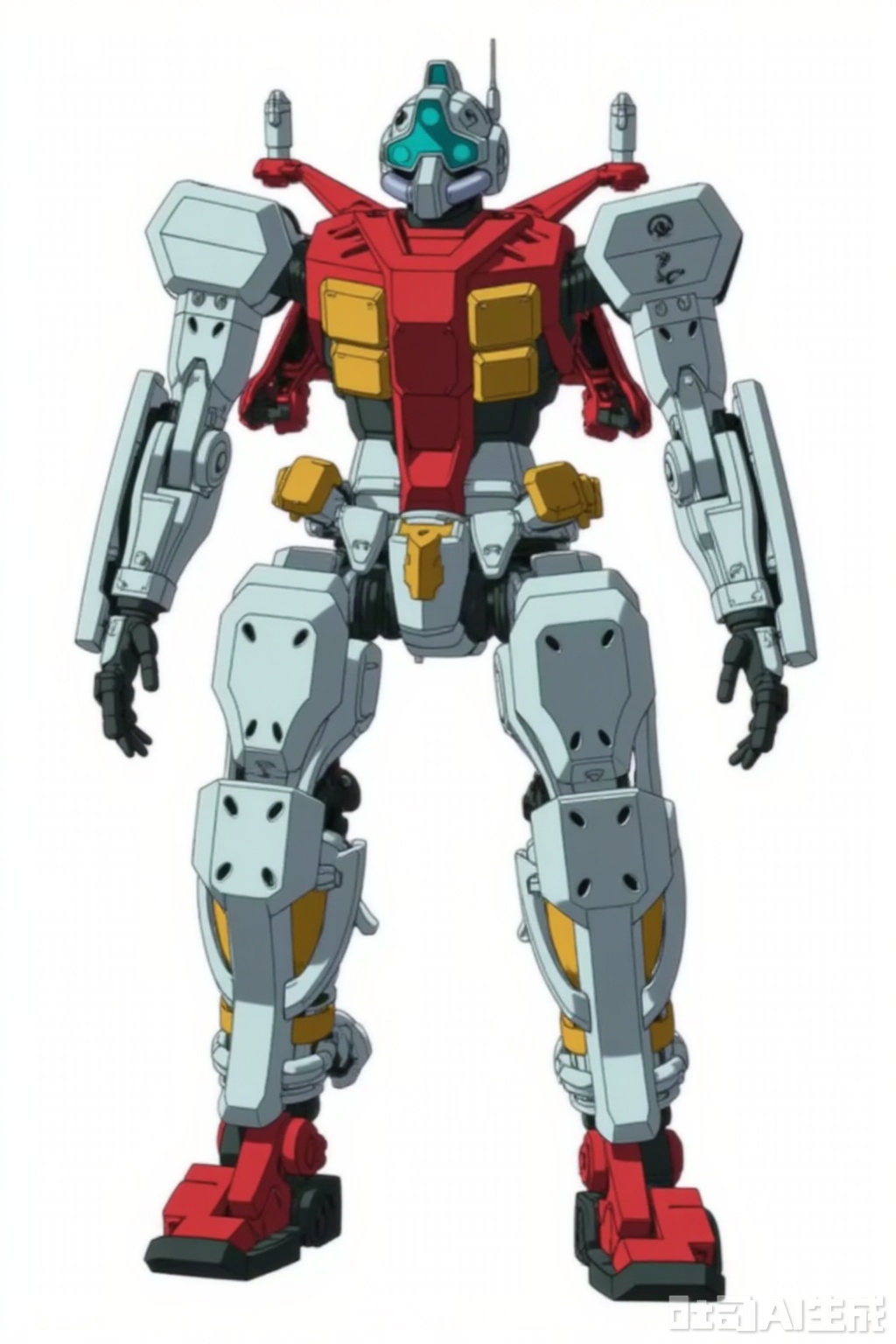 masterpiece, best quality,solo,((white background:1.2)),simple background,
looking at viewer,gMS-01(GQUUUUUUX_VER),full_armor,superrobet,Gundam,machinery,no_humans,glowing,robot,mecha,science_fiction,strong contrast,mechanical buddy universe