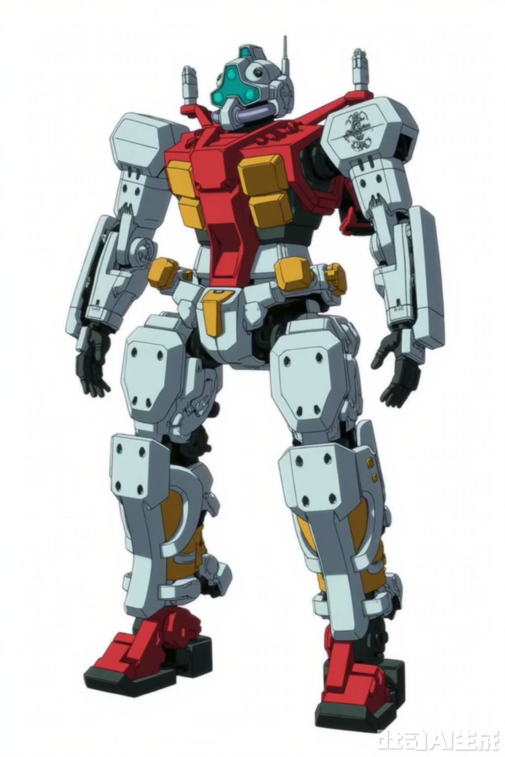 masterpiece, best quality,solo,((white background:1.2)),simple background,
looking at viewer,gMS-01(GQUUUUUUX_VER),full_armor,superrobet,Gundam,machinery,no_humans,glowing,robot,mecha,science_fiction,strong contrast,mechanical buddy universe