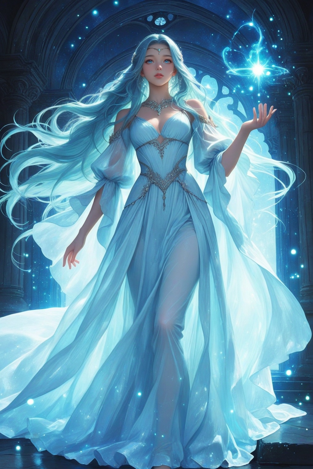 1girl,  solo,  beautiful fantasy woman on Tensor.Art