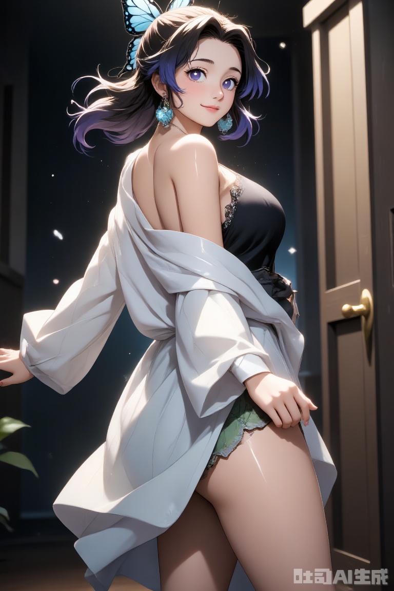 Looking back at half of the body in the wind,  perfect figure,  peerless beauty on Tensor.Art