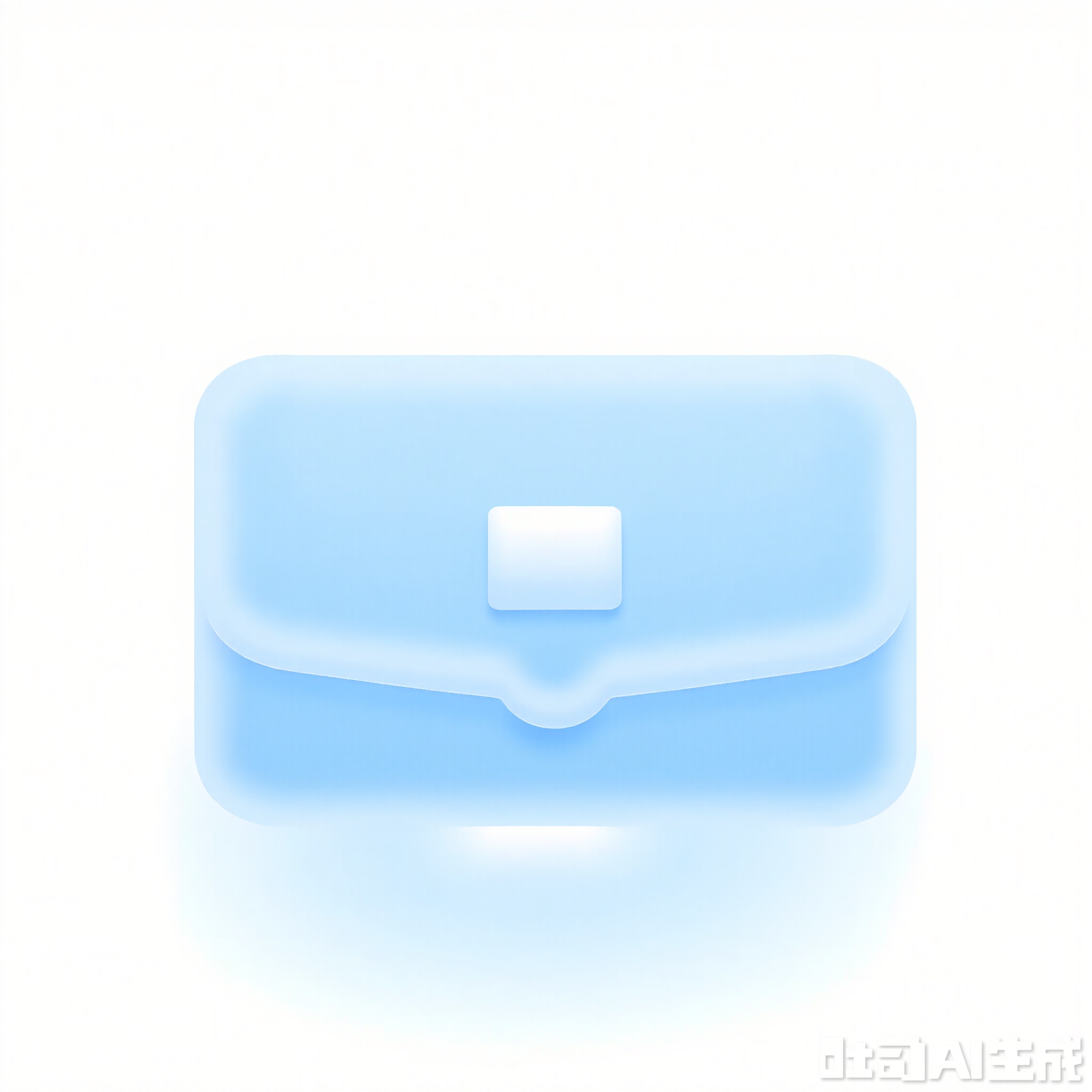 3DMS, A digital illustration of a stylized wallet, rendered in a soft, pastel color palette. The exterior of the wallet is primarily baby blue with a smooth gradient effect, giving it a sleek and modern look. The edges of the wallet are slightly rounded, adding a touch of softness to the design. A small, metallic silver clasp is featured on the front, providing a functional and stylish detail. The background is a clean, white gradient, highlighting the wallet’s minimalist design. The overall style is minimalist and chic, with a focus on clean lines and harmonious colors.
