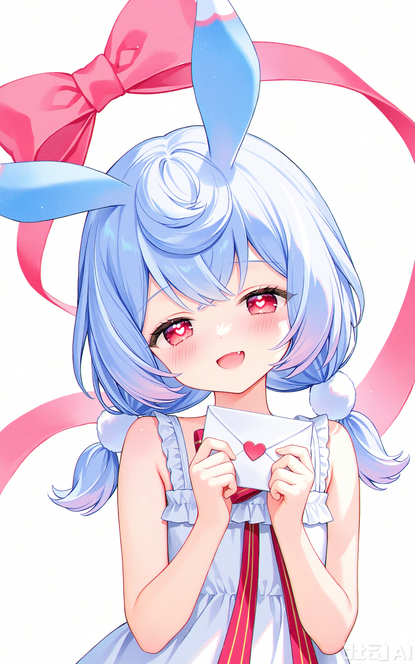 petite,cute,kawai,little girl,kid,underage,aged_down,child,loli,loli,loli,masterpiece,best quality,high quality,chromatic_aberration,white background,simple background,
//,
1girl, solo, long hair, looking at viewer, open mouth, Panic,bangs, ribbon, holding, hairclip, fang, upper,halfbody,love letter,Heart pupil, envelope,sleeveless,sigewinne (genshin impact),sivewinne_/(genshin_impact/),no hat,sundress,half closed eyes,Bad smile,
 //,
(artist:tokkyu:0.5),(artist:momoko \(momopoco\):0.5),(artist:ask \(askzy\):0.5),(artist:yuyumu:0.4),(artist:dsmile:0.5),(artist:atdan:0.5),(artist:mignon:0.5),(Artist:yunsang,gomzi:0.7),year_2023,year_2024,year_2025,SMZX