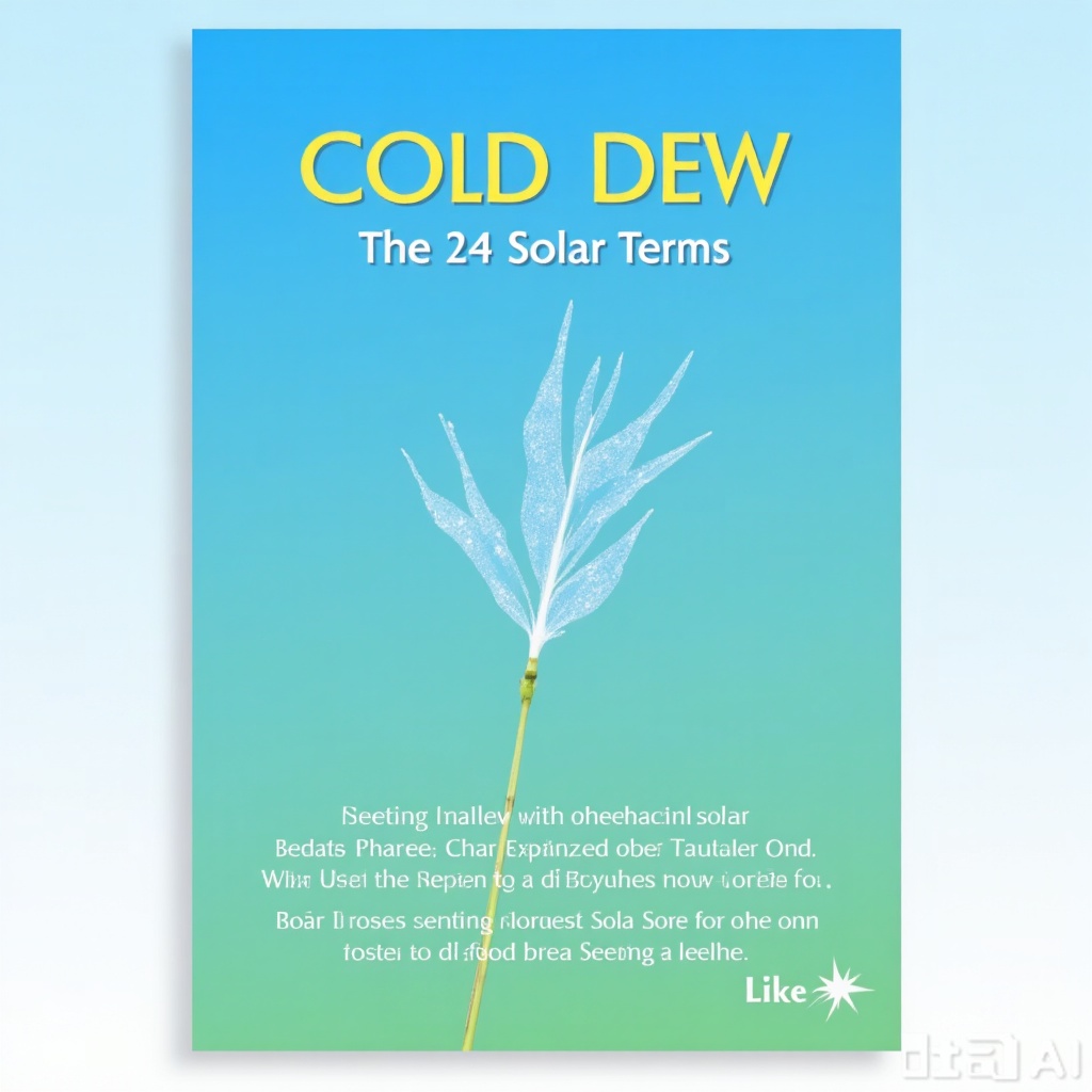 Cold Dew Solar Poster,The 24 solar terms