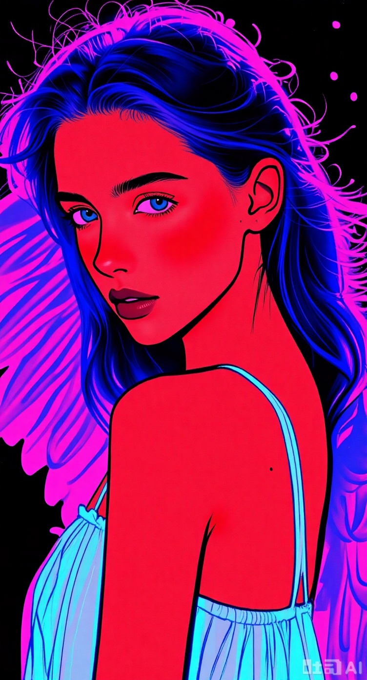 Convert the image into an artistic style of reverse colors