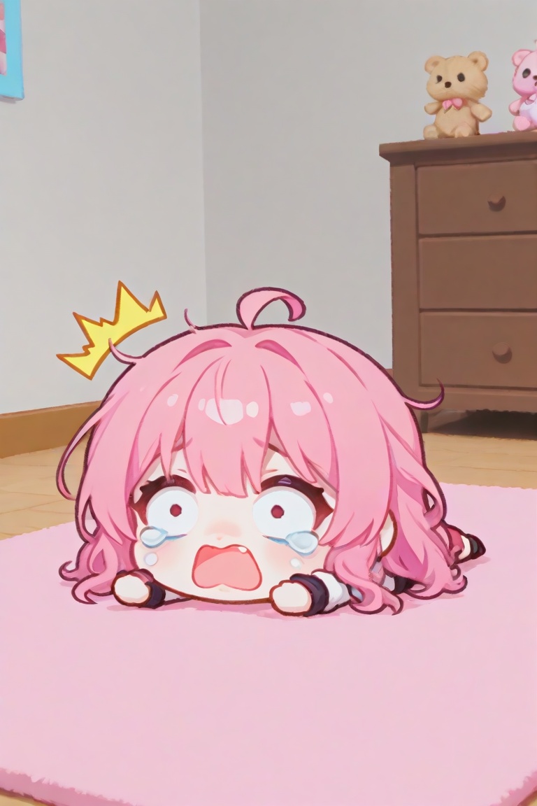 1girl,  indoors,  on stomach on Tensor.Art