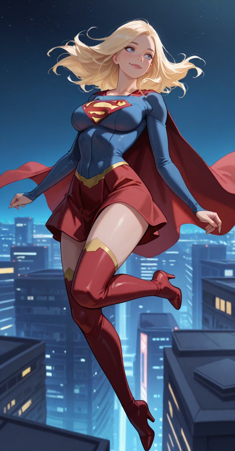 1girl,  solo,  supergirl on Tensor.Art