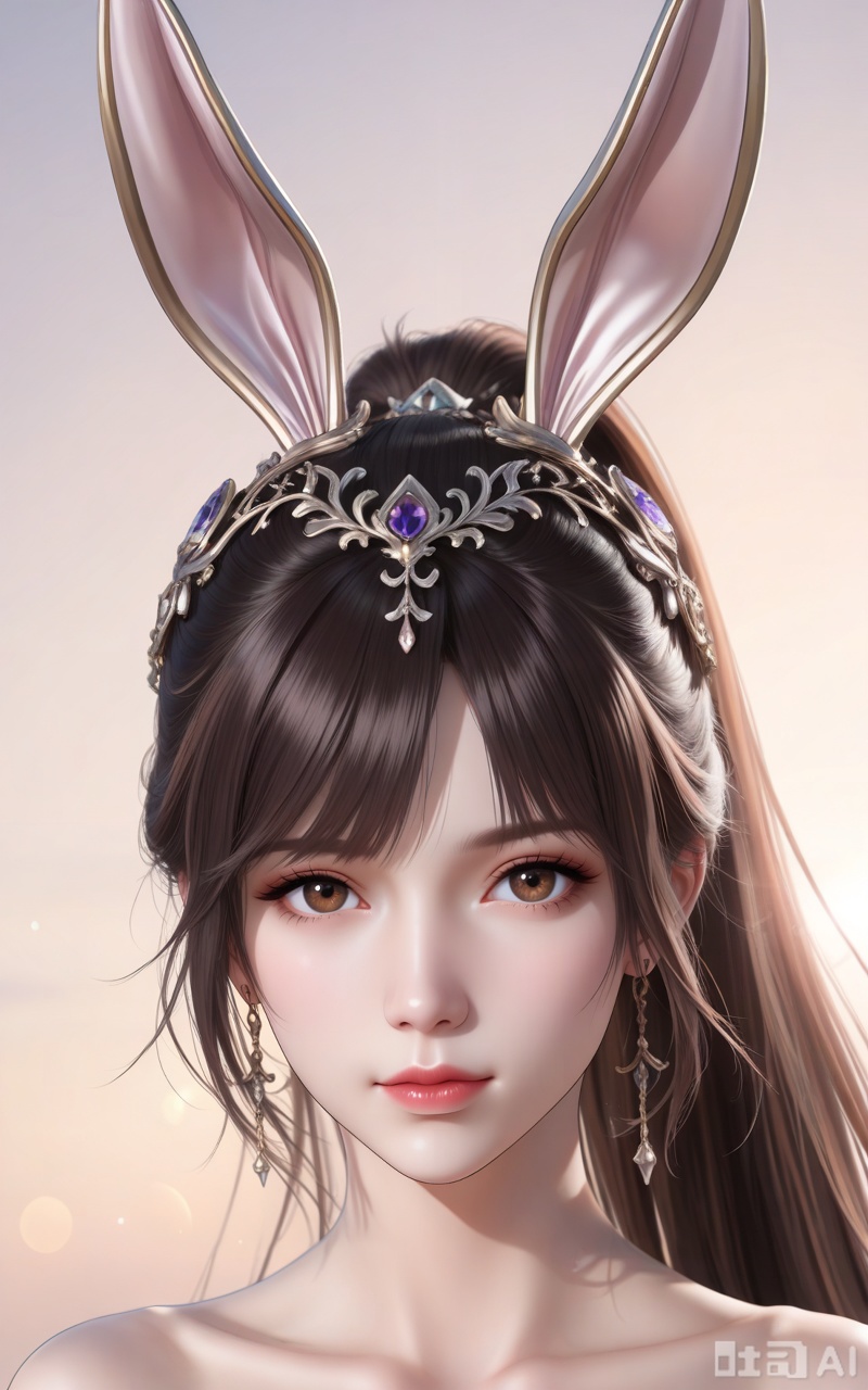 score_9,score_8_up,score_7_up,source_anime,adding a touch of dimension to your images without compromising details,Close-up details,outstanding style,realistic style photo young woman,,xiaowu,animal ears,rabbit ears,hair ornament,long hair,ponytail,very long hair,brown hair,(portrait:1.2)
looking at viewer
,white_background,simple background,depth of field,lens_flare,whirls of vapor,iridescent textures,(Anime:1.1),translucent,ethereal ambiance,delicate details,magical atmosphere,concept art,highly detailed,ultra-high resolution,32K UHD,sharp focus,best-quality,masterpiece,golden hour,unconventional supreme masterpiece,masterful details,temperate atmosphere,with a high-end texture,in the style of fashion photography, cover,Dynamic Angle,Dynamic posture, cover,Dynamic Angle,Dynamic posture,(looking_at_viewer:1.2),