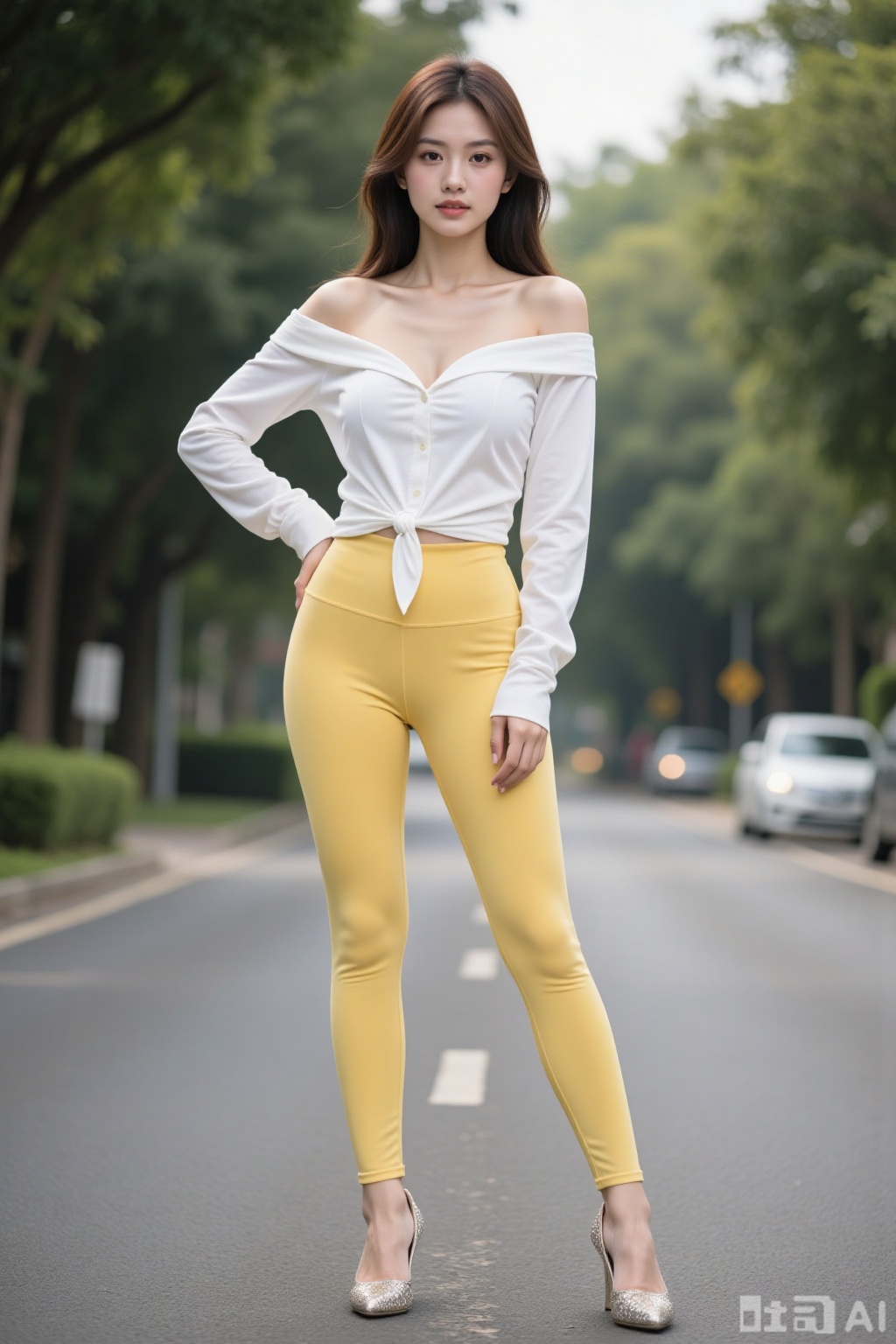 Realistic photo of a young woman,  fashionable hairstyle,  fair skin by Catherine甜 on Tensor.Art