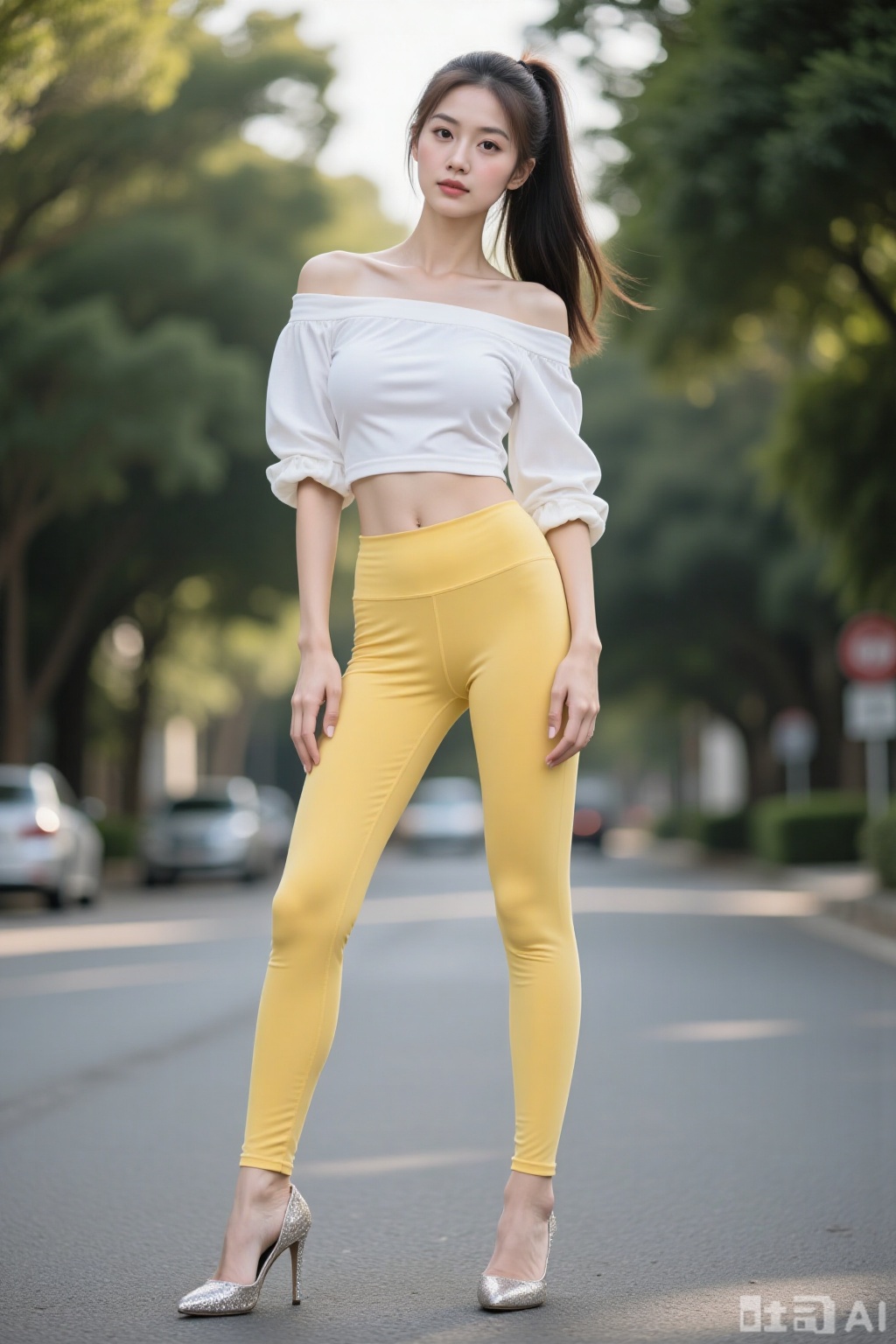 Realistic photo of a young woman,  fashionable hairstyle,  fair skin by Catherine甜 on Tensor.Art