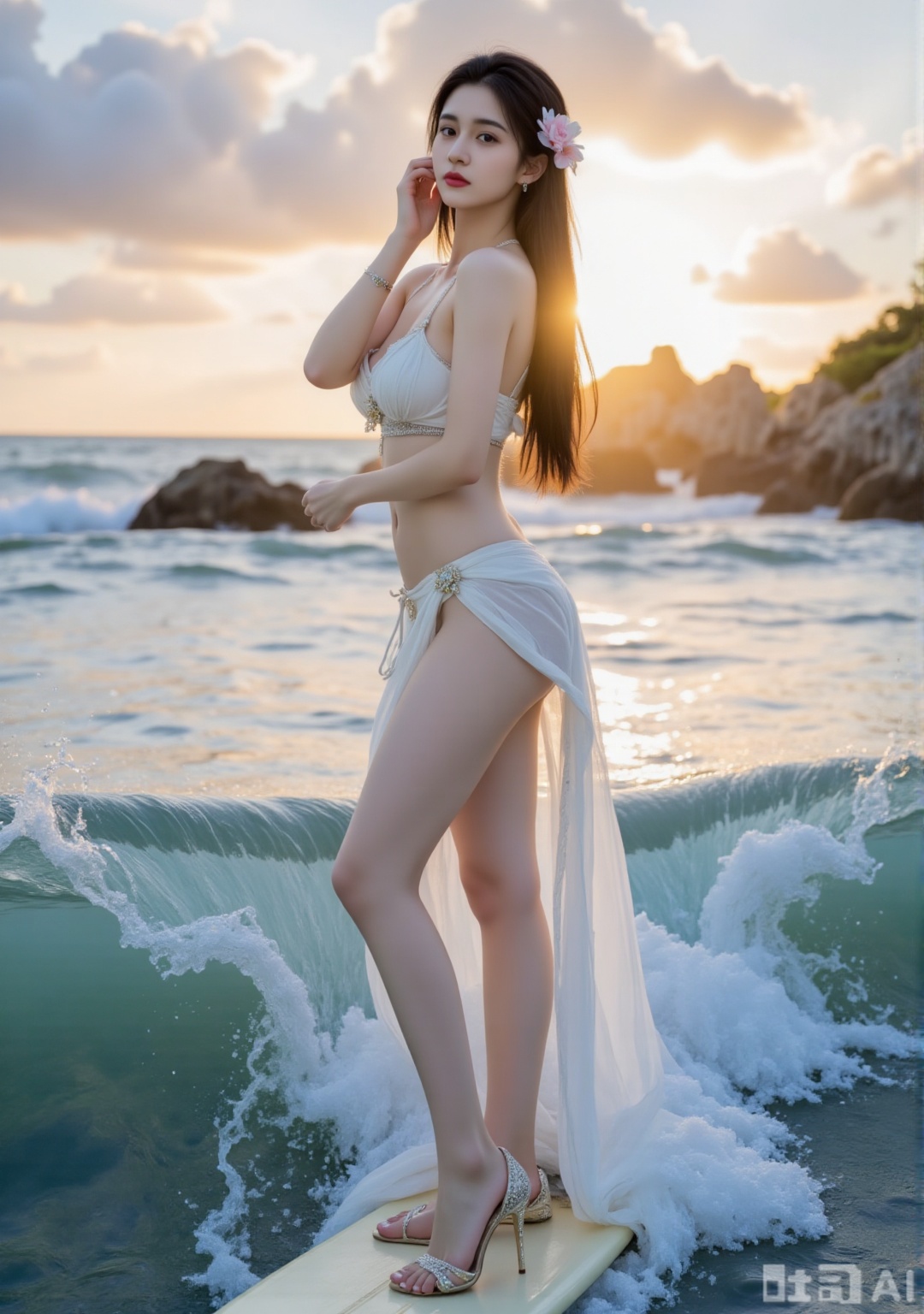 Surreal warm cinematic full body shot photography,  Kodak Professional Portra 160,  1girl by 凡夫俗子 on Tensor.Art