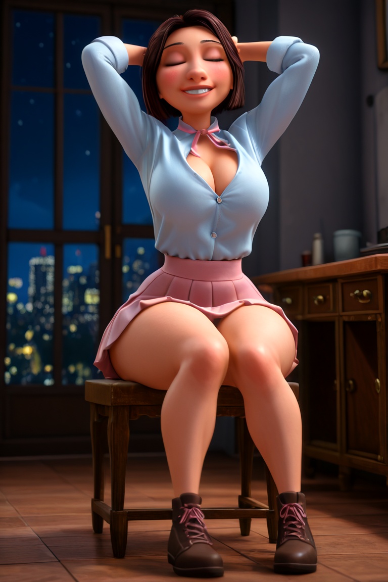 Colette,  blue eyes,  brown hair on Tensor.Art